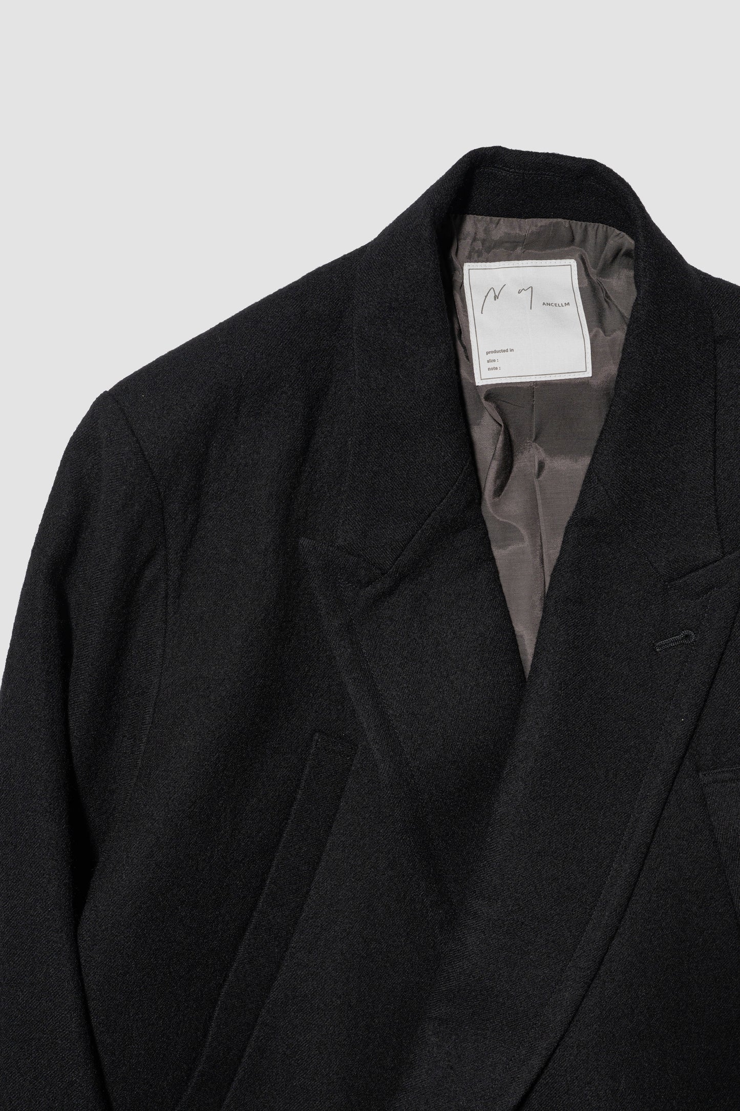 ANCELLM / DOUBLE TAILORED JACKET "BLACK"