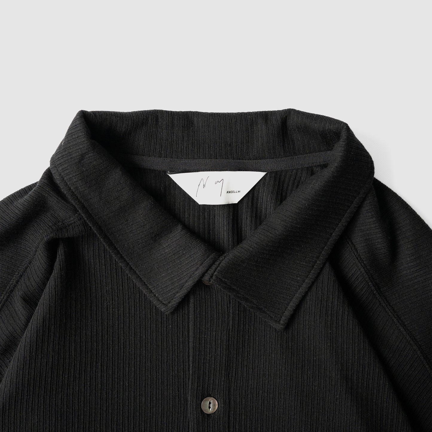 ANCELLM / CAS/SIL KIMONO KNIT SHIRT "BLACK"