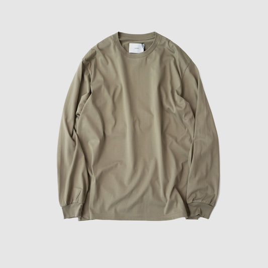 ssstein/ SUVIN COTTON BASIC LS TEE "KHAKI"