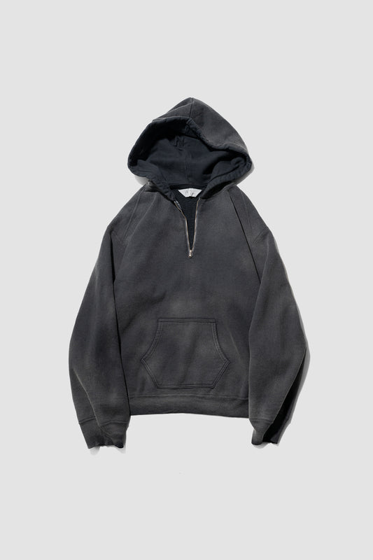 ANCELLM / FLEECE-LINED SWEAT HOODIE "BLACK"