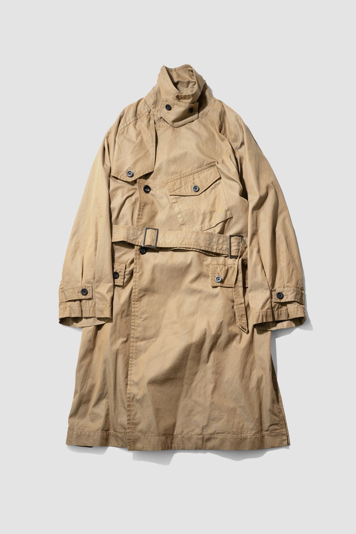 ANCELLM / AGING COTTON M.C COAT "BEIGE"
