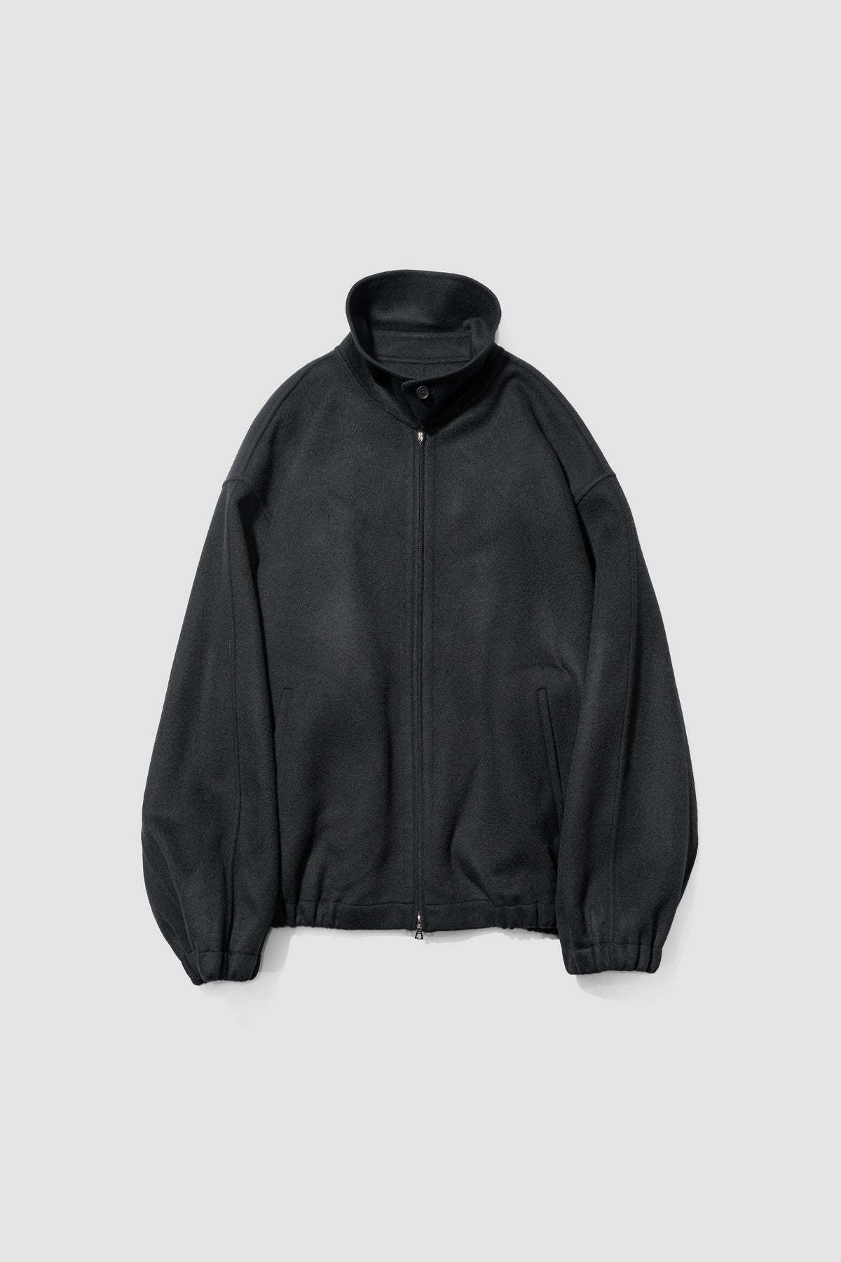 ssstein/ W/CA DOUBLE FACE CLOTH ZIP JACKET "BLACK"