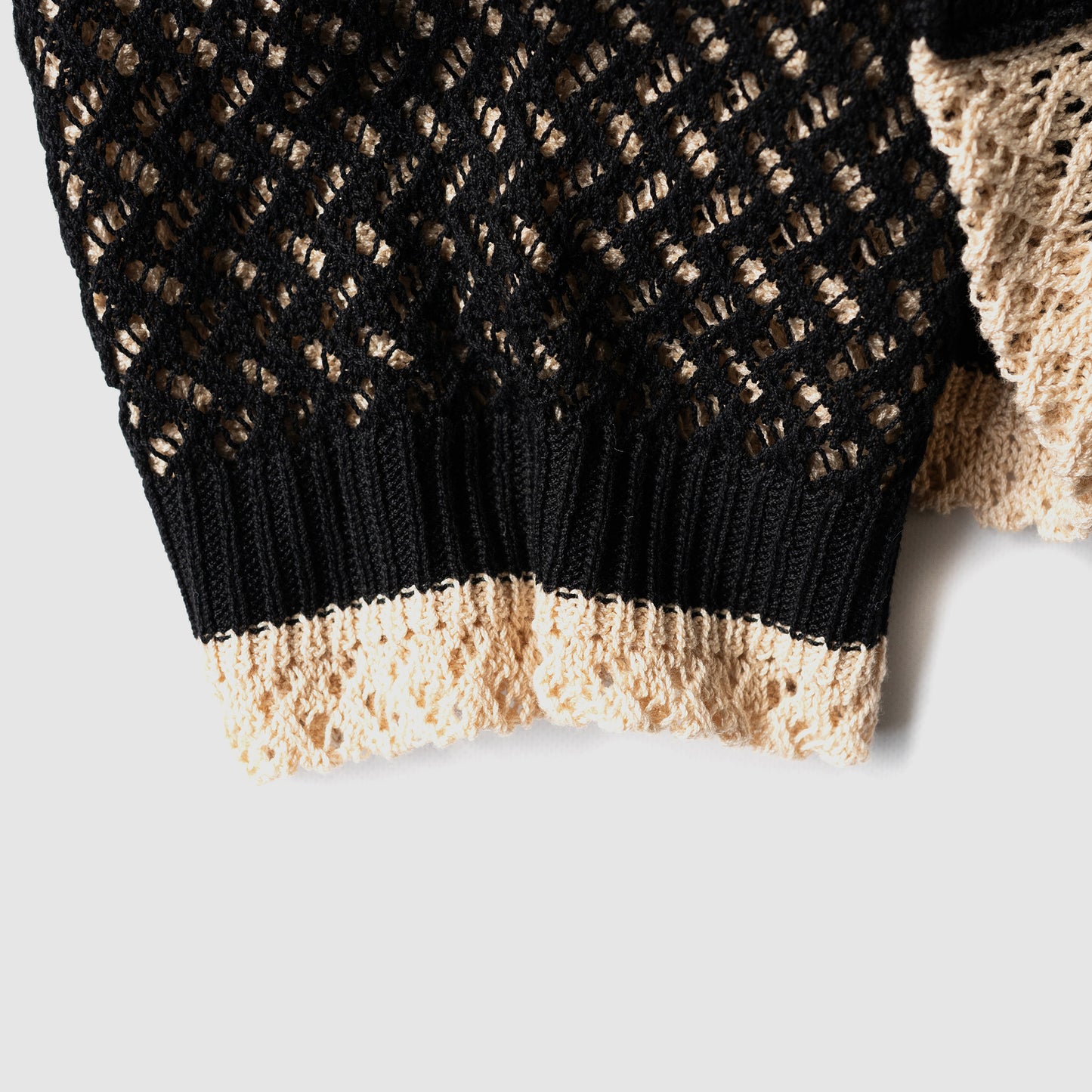 Kota Gushiken/ Inside Out 2 Layers Cardigan "Black/Beige"