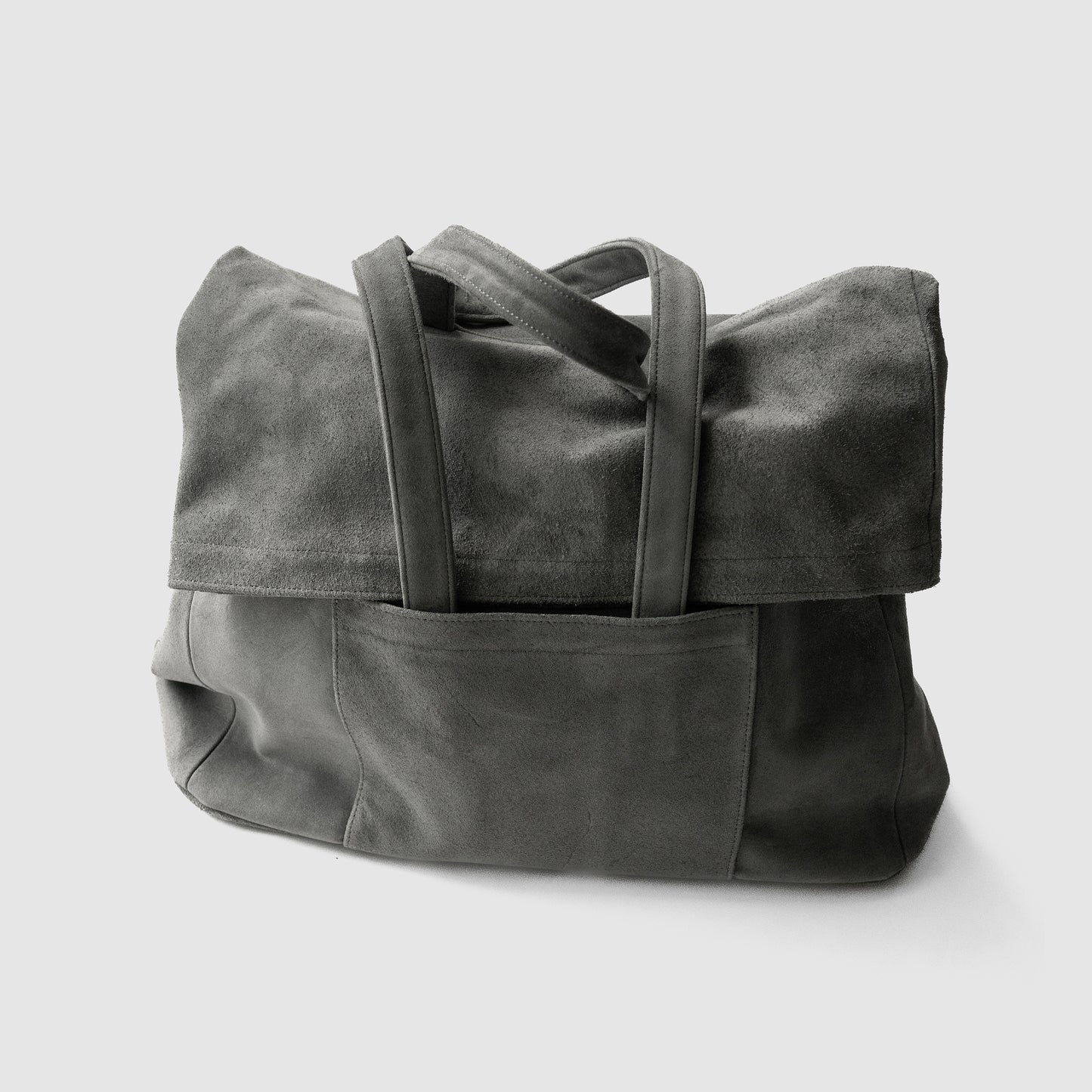 ENCOMING/ ROLLED PAPER TOTE BAG "GREY"