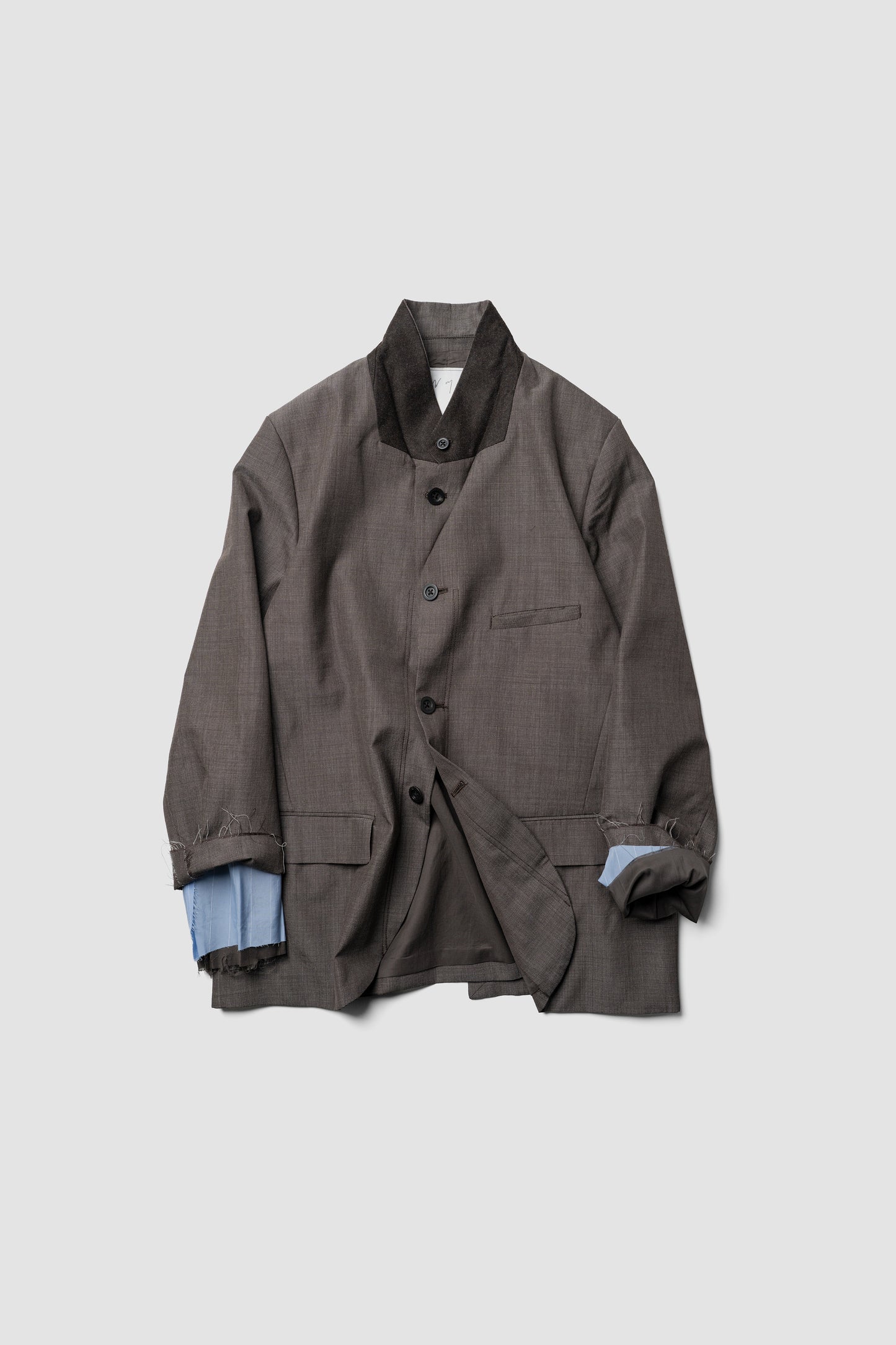 ANCELLM / LAYERED TAILORED JACKET "BROWN"