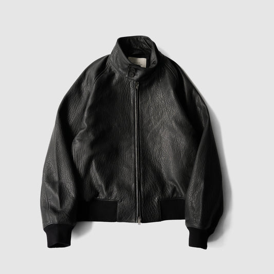 STUDIO NICHOLSON/ OVER LEATHER JACKET "BLACK"
