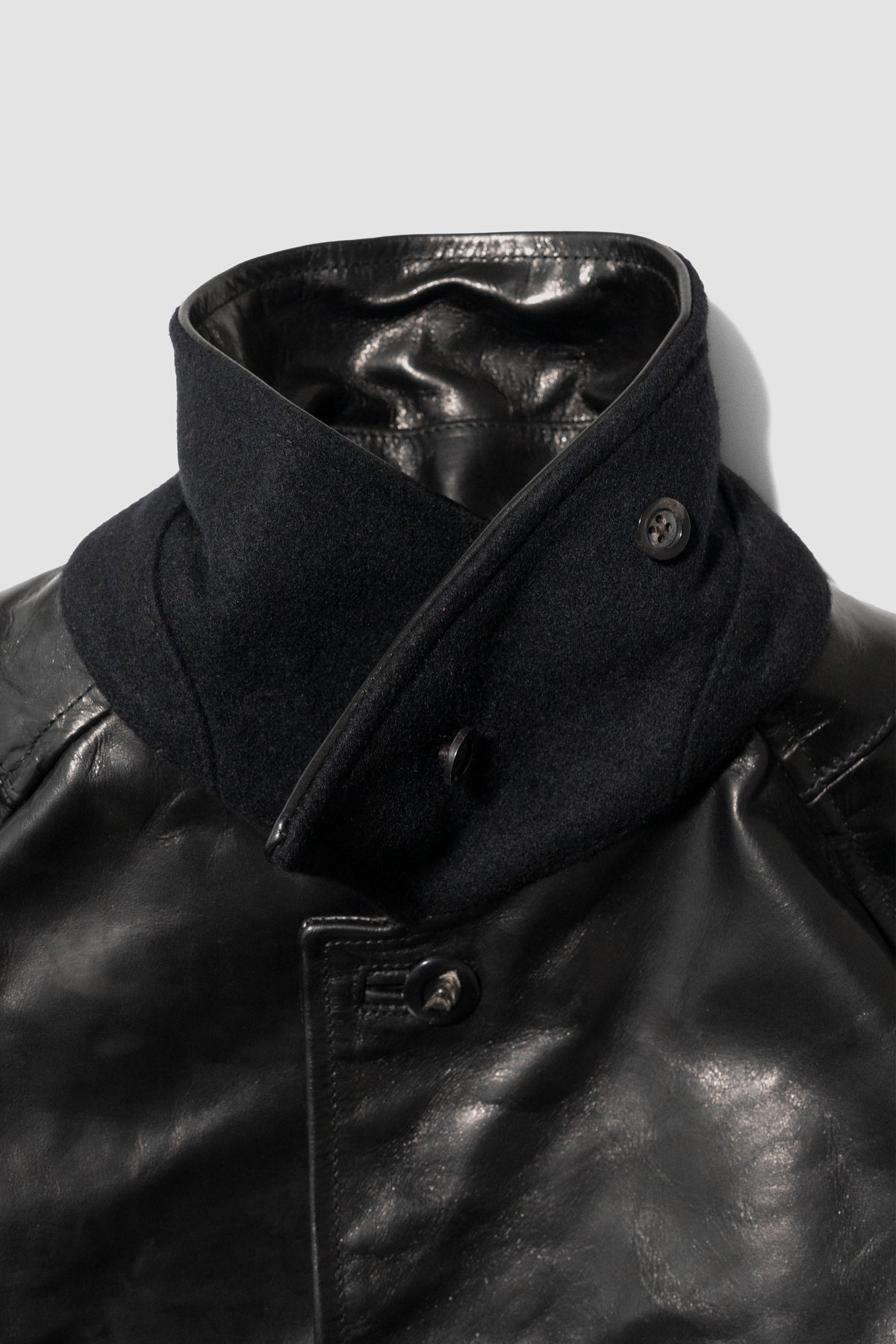 ANCELLM / H.L HALF COAT "BLACK"