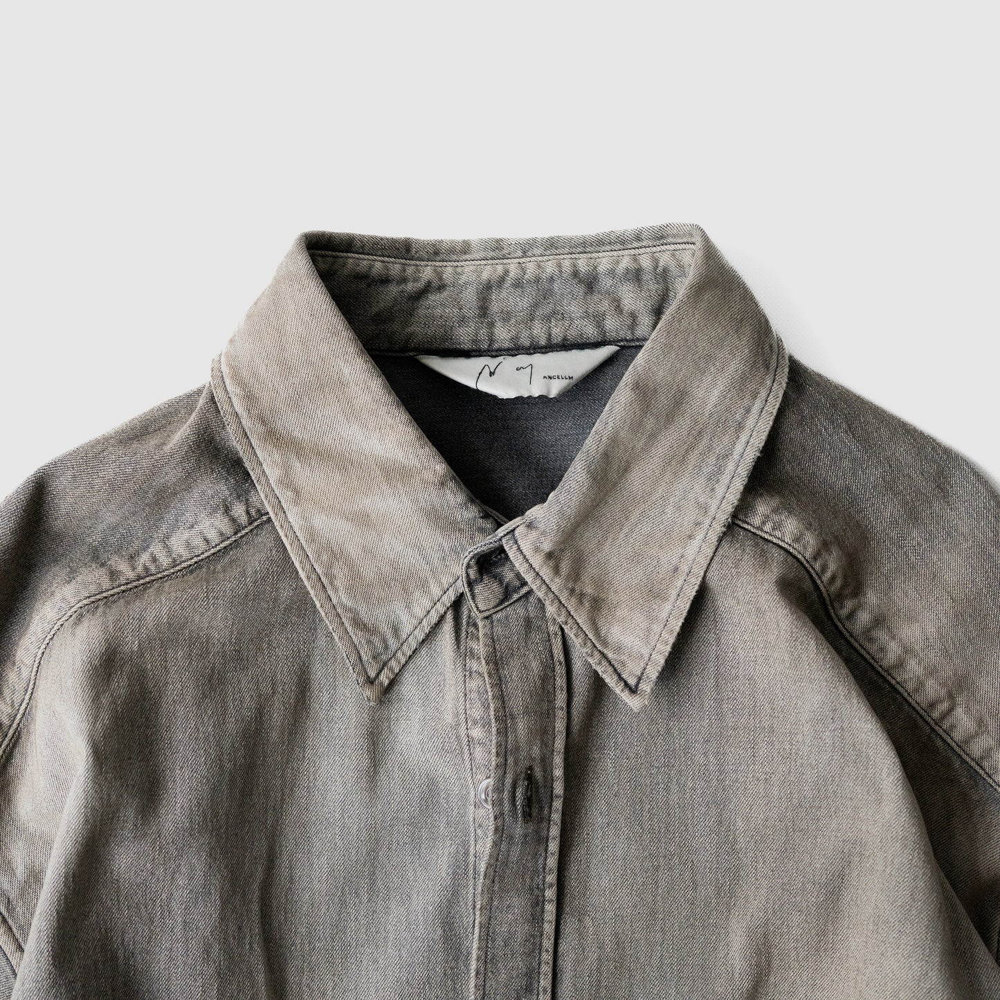 ANCELLM / DENIM DRESS SHIRT "BLACK"