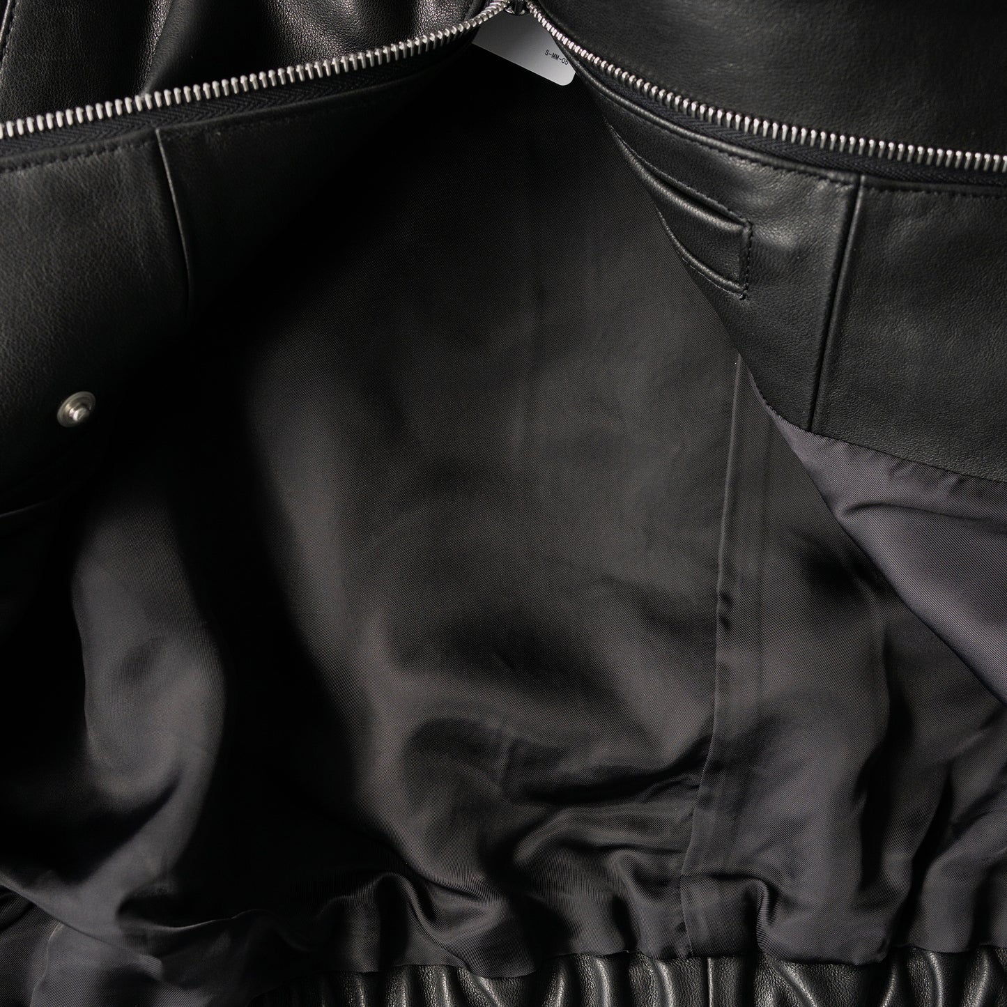 ssstein/ -ex- SHEEP LEATHER ZIP SHORT JACKET "BLACK"