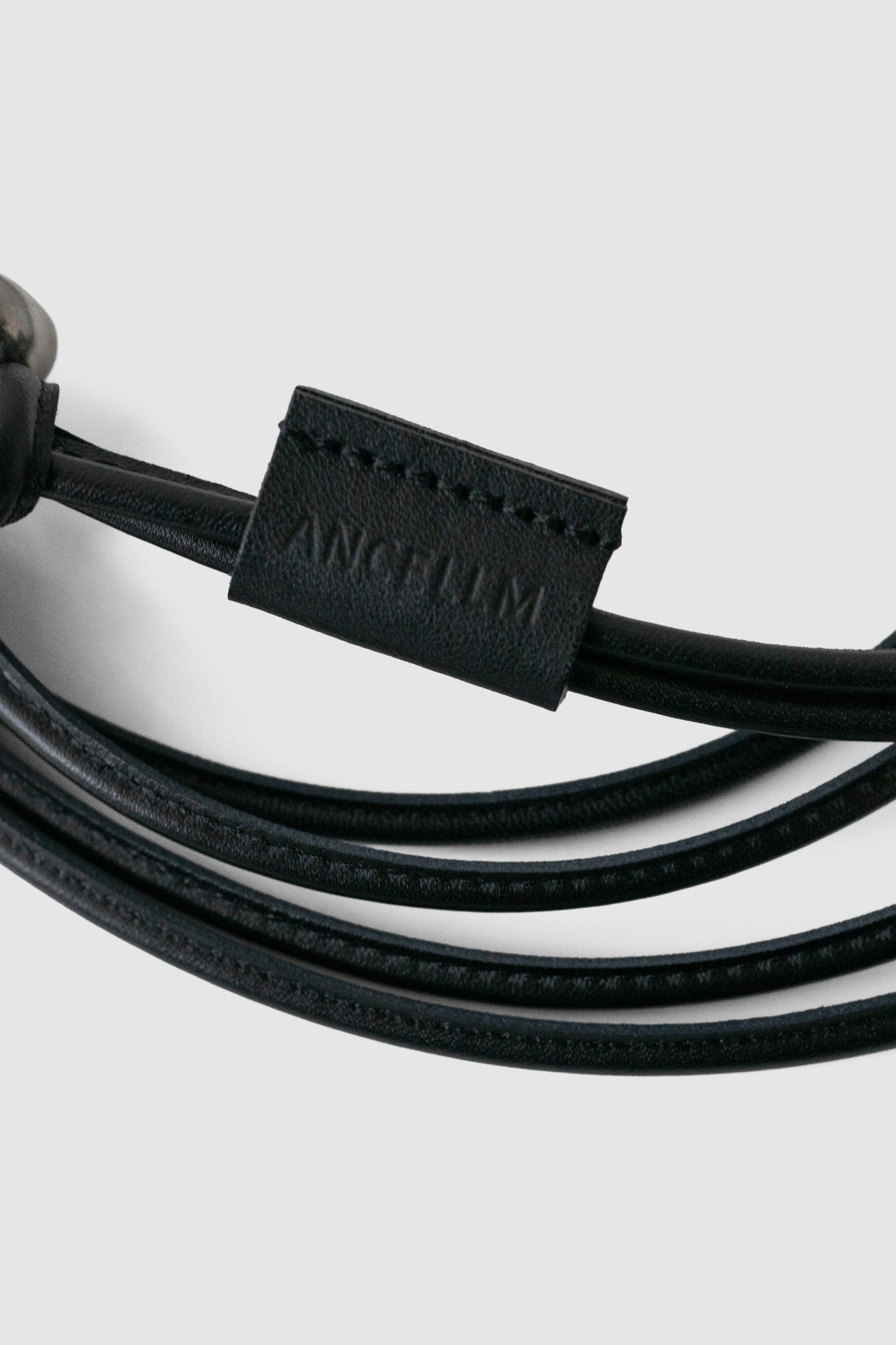 ANCELLM LEATHER ROPE BELT BLACK アンセルム ANCELLM(アンセルム) / LEATHER ROPE BELT 