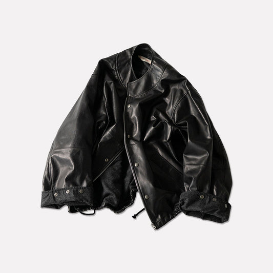 barbell object / leather ns jkt "black"