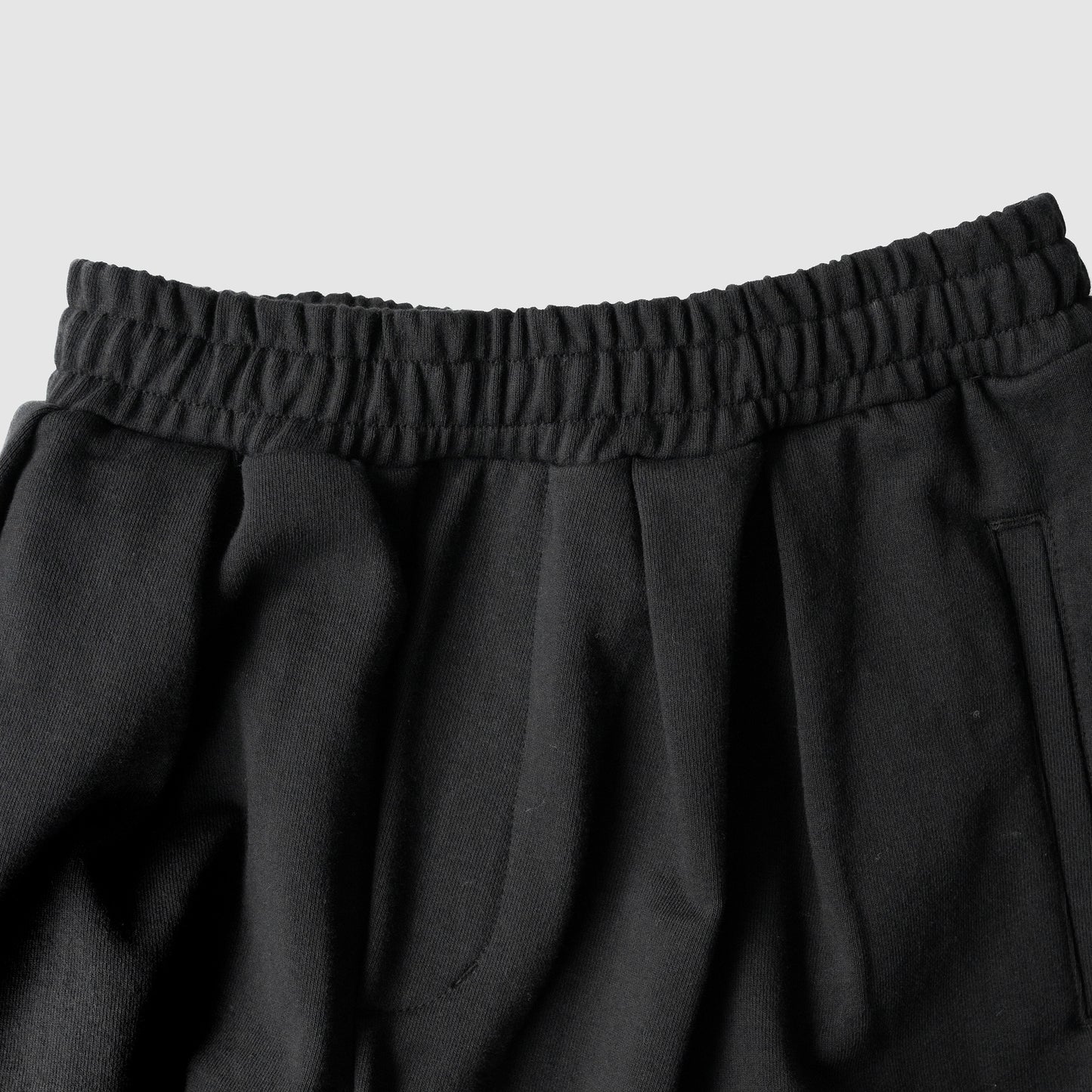 ROTOL/ Double Tuck Hakama Sweat Shorts "BLACK"
