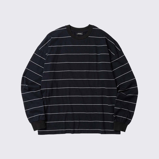 ROTOL/ LUMIFLECT BORDER LONG SLEEVE TEE "BLACK"