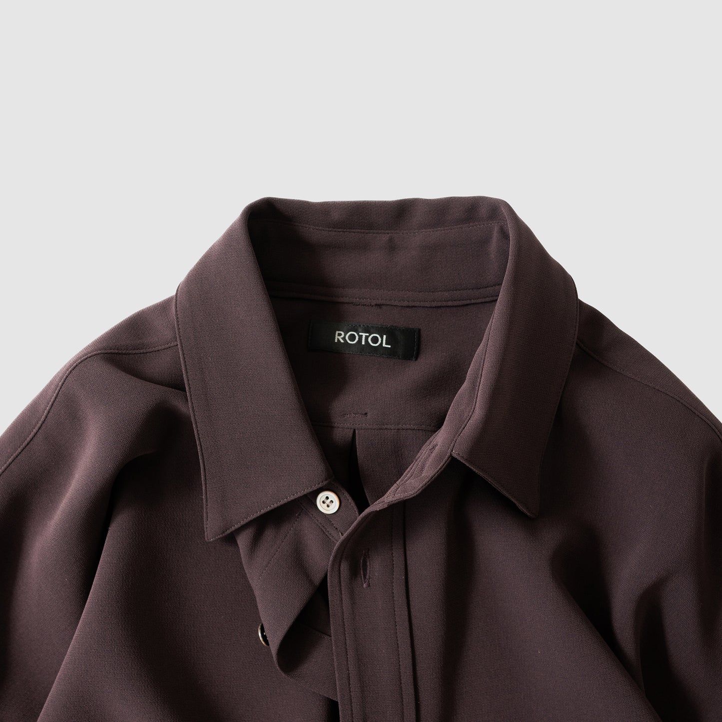 ROTOL/ Fluid Wide Shirt "BROWN"