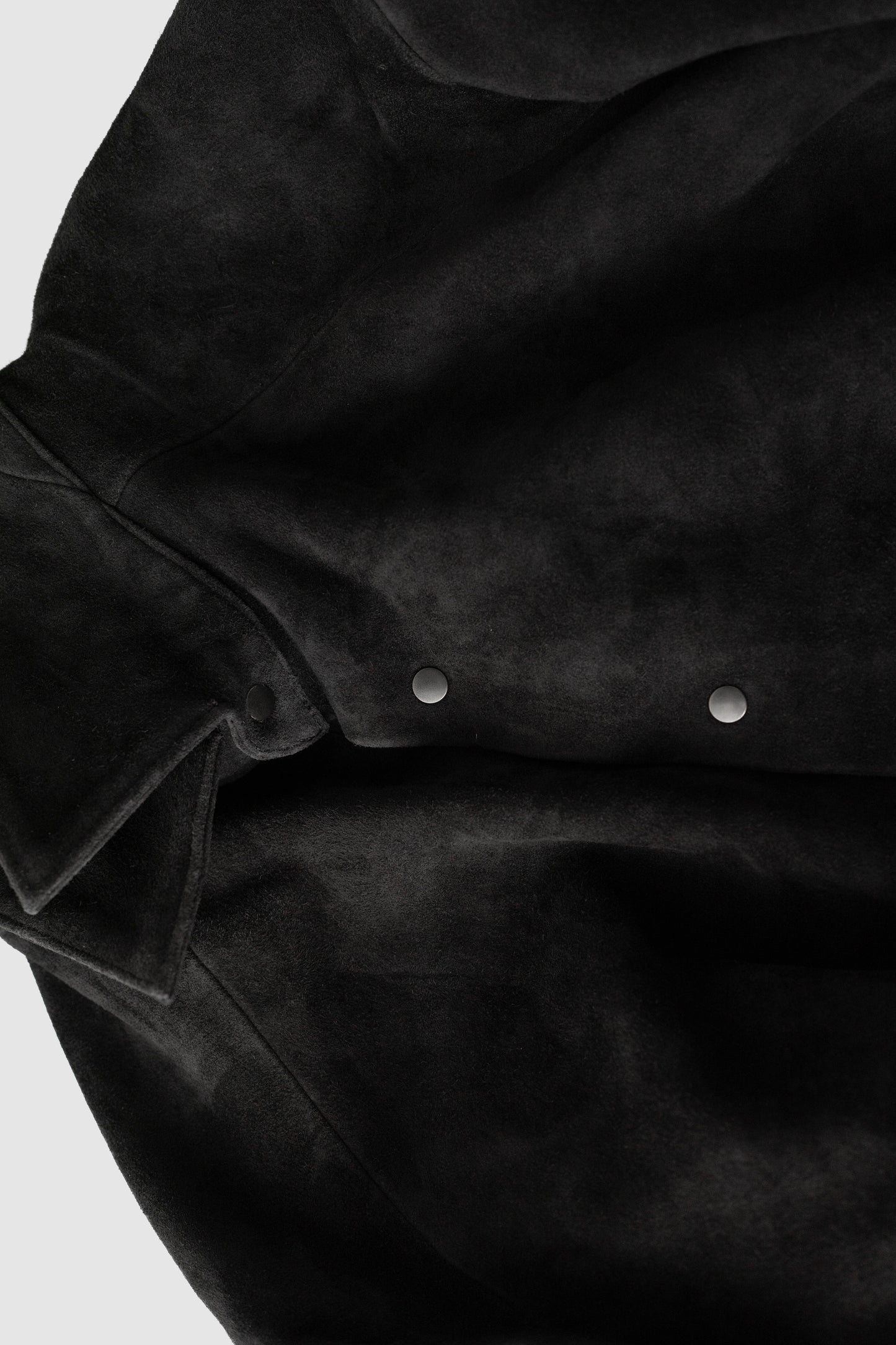 ANCELLM / GEEP LEATHER OVER SHIRT "BLACK"
