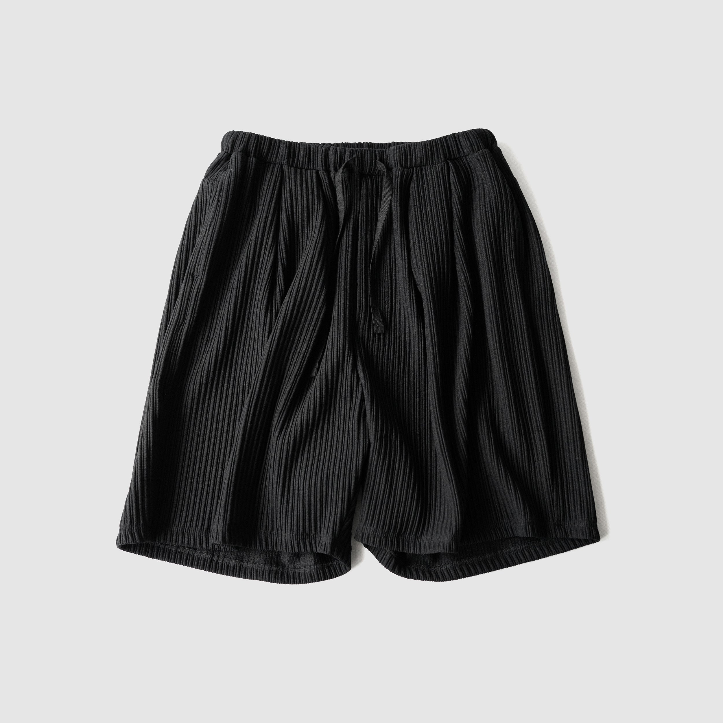 ANCELLM(アンセルム) / WRINKLED STRIPE TUCK SHORT PANTS 