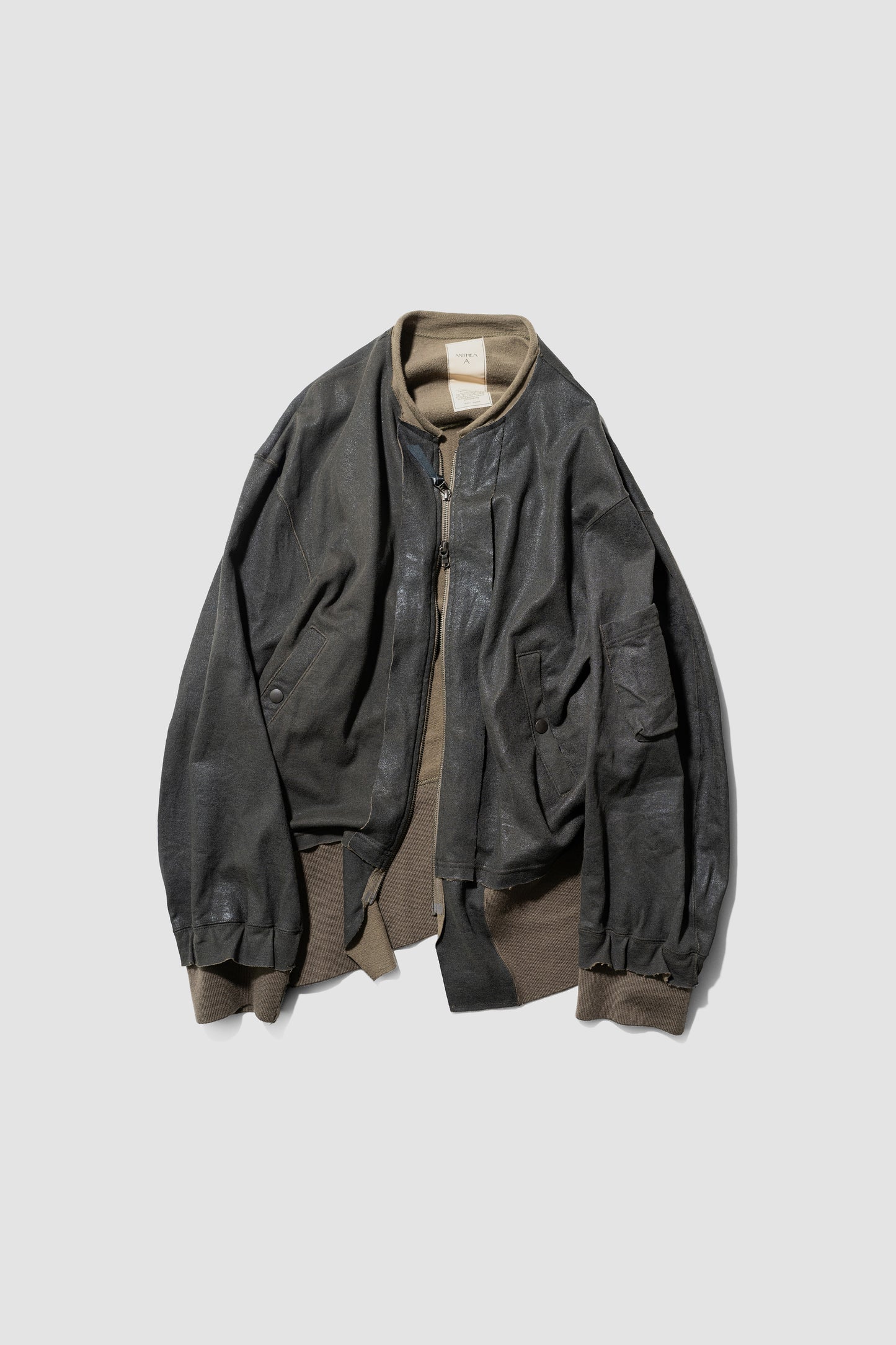 ANTHEM A/ CRACK TERRY MILITARY BLOUSON "Olive Drab"