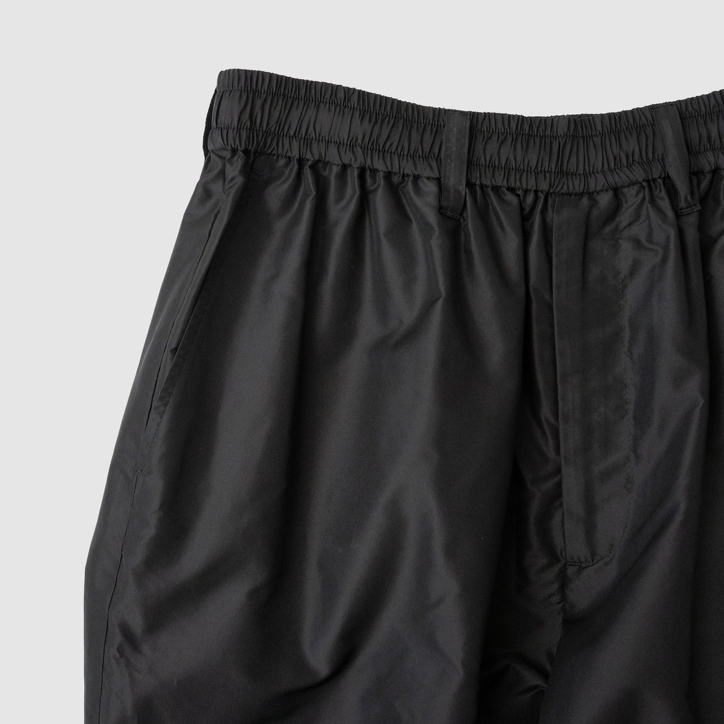 ssstein/ PURE SILK TAFTA TRACK TROUSERS "BLACK"