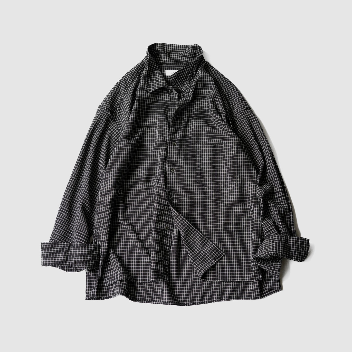 Afiit / RAYON CHECK SHIRT "BLACK"