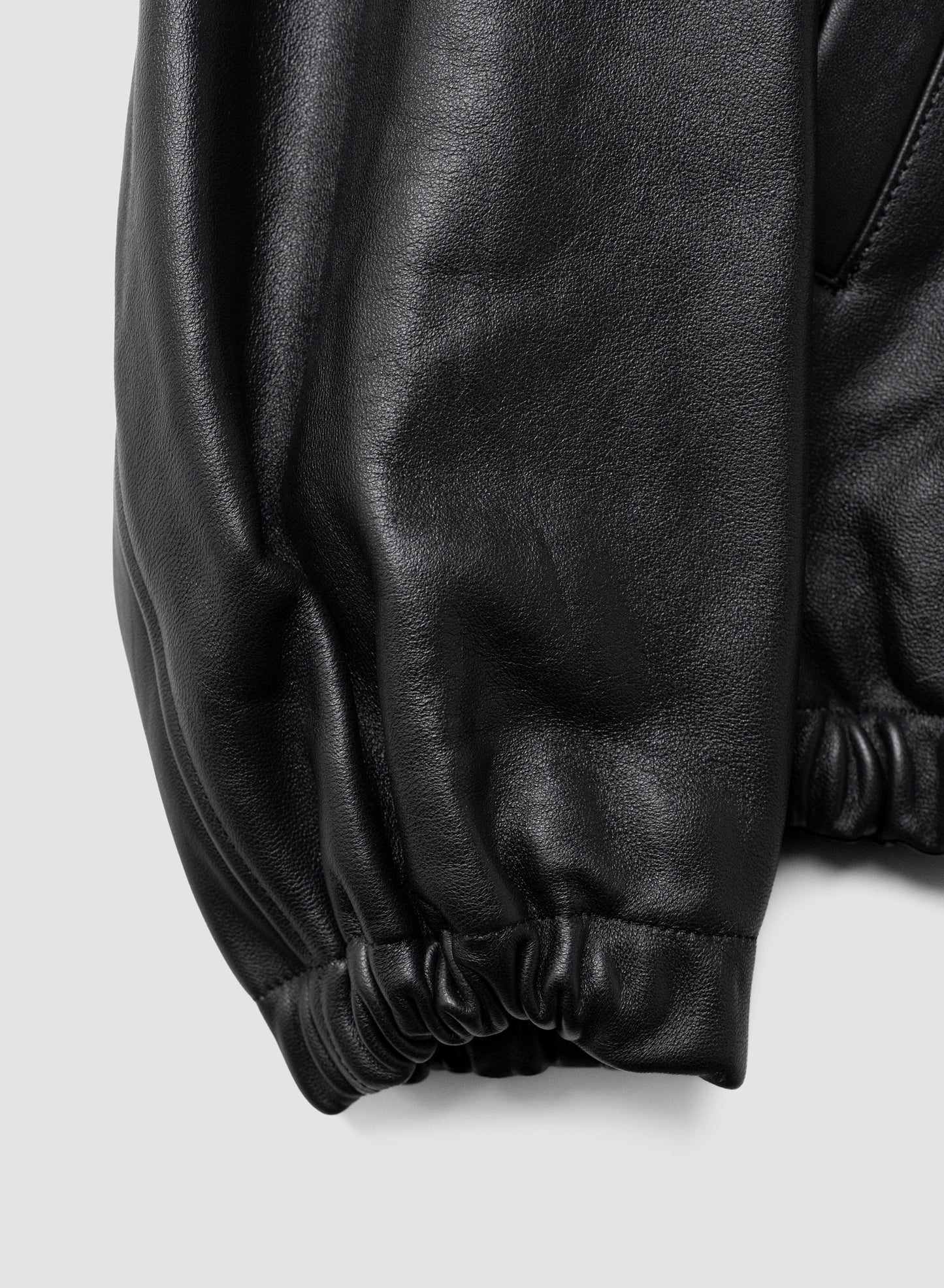ssstein/ SHEEP LEATHER ZIP SHORT JACKET "BLACK"