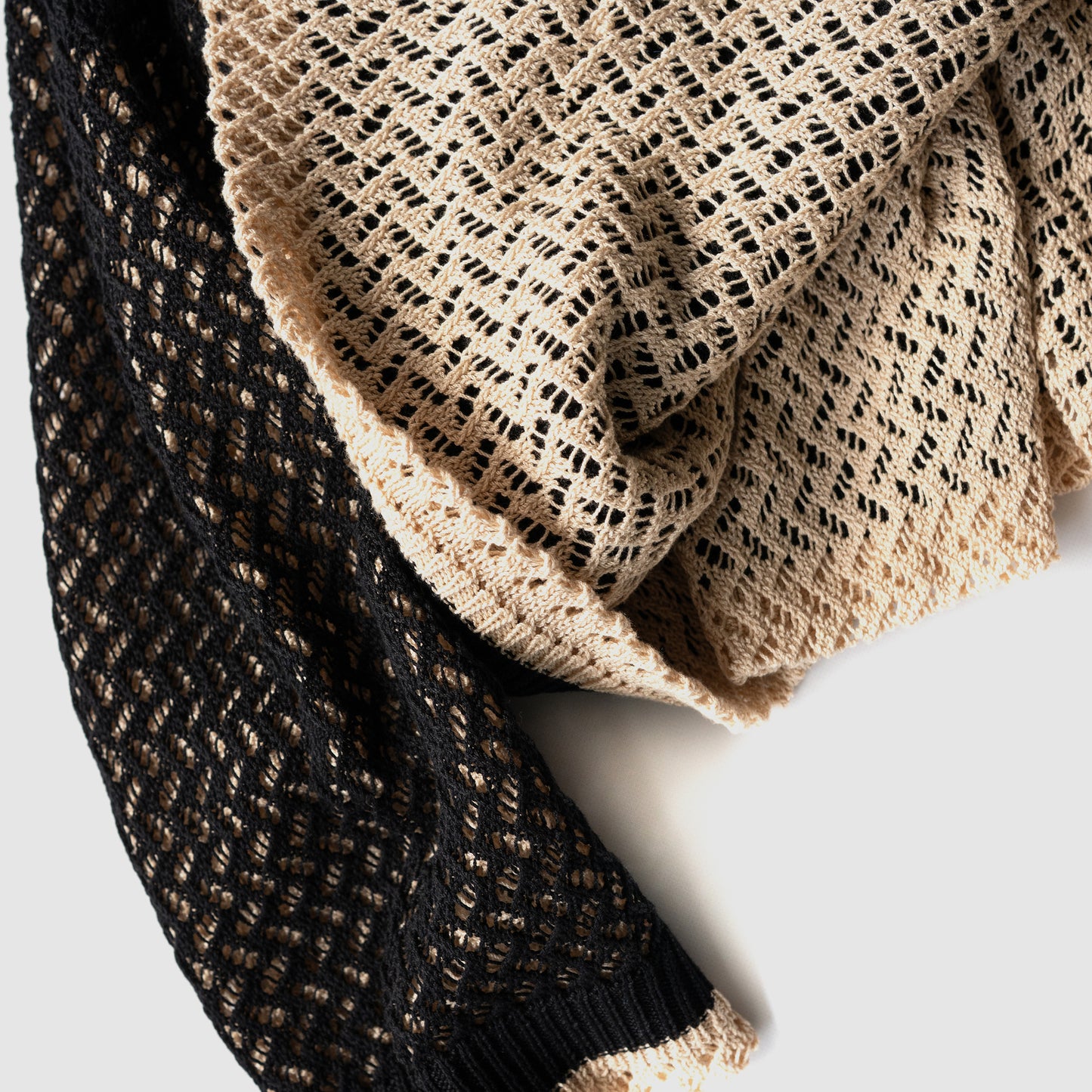 Kota Gushiken/ Inside Out 2 Layers Cardigan "Black/Beige"