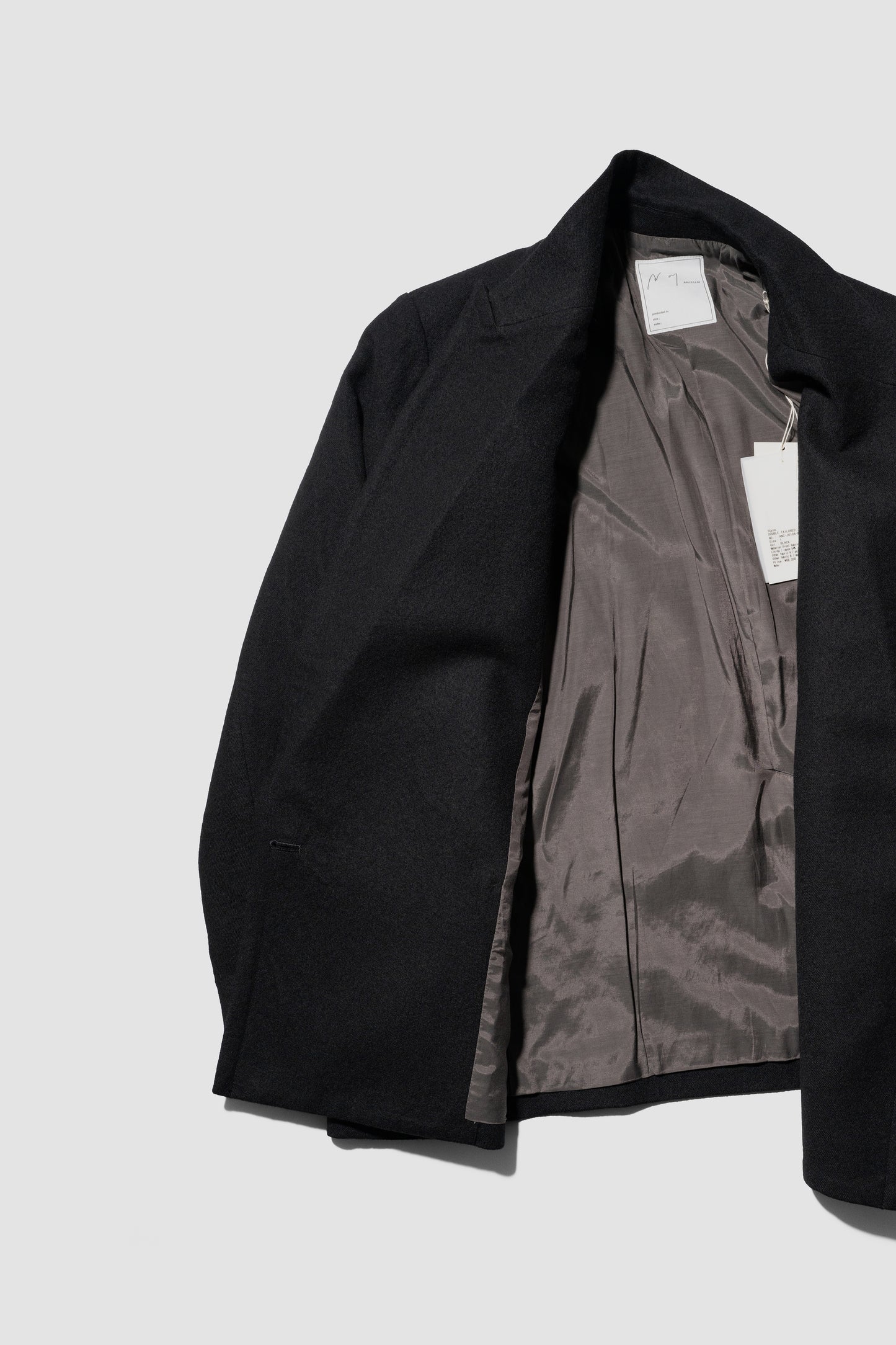 ANCELLM / DOUBLE TAILORED JACKET "BLACK"