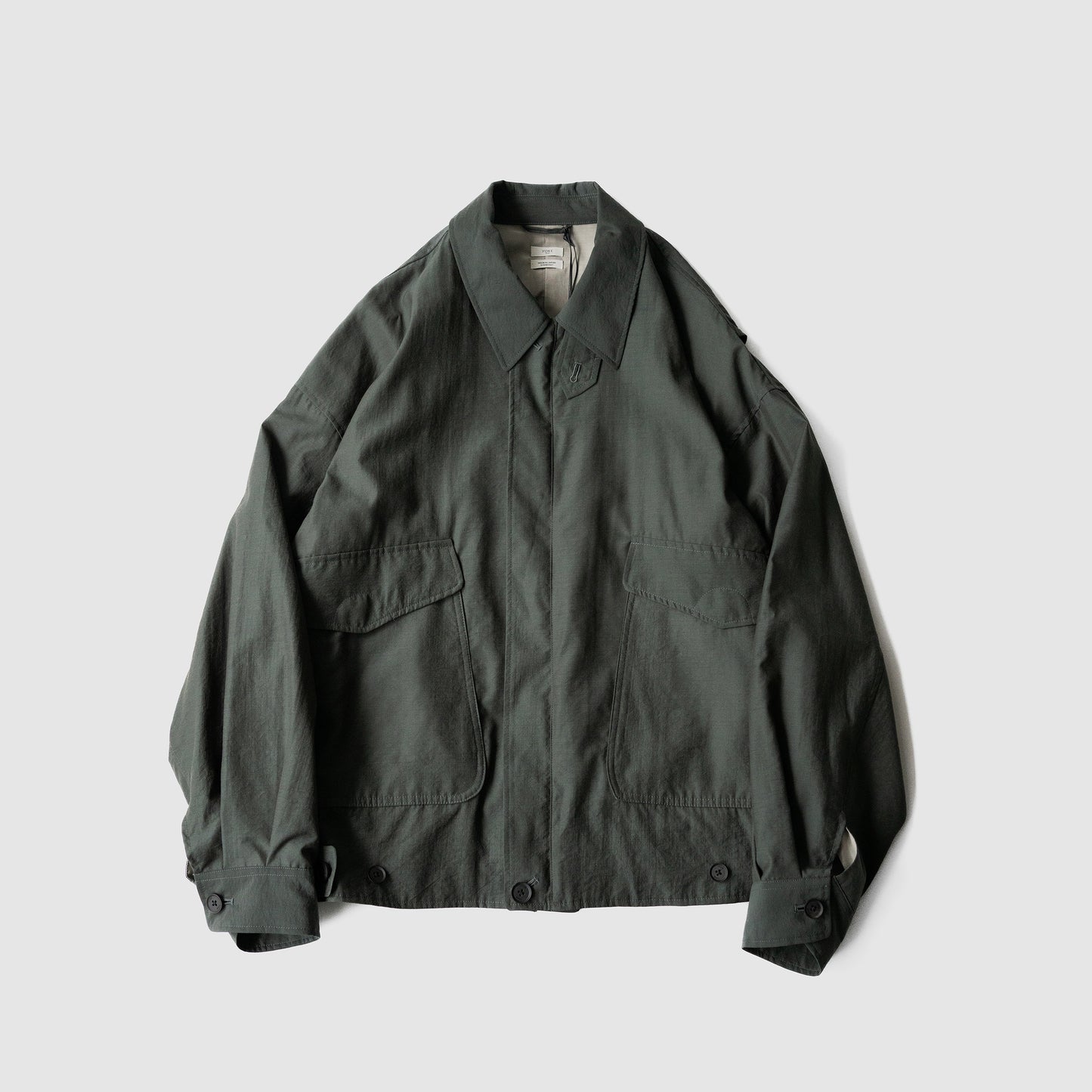 YOKE/ Wool Nylon Flight Jacket "DARK GREEN"