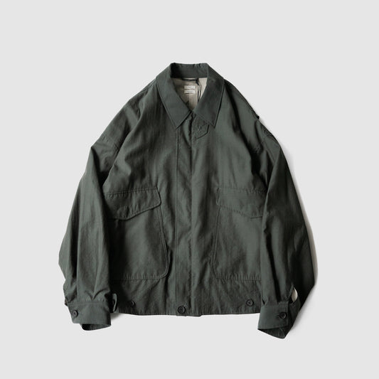 YOKE/ Wool Nylon Flight Jacket "DARK GREEN"