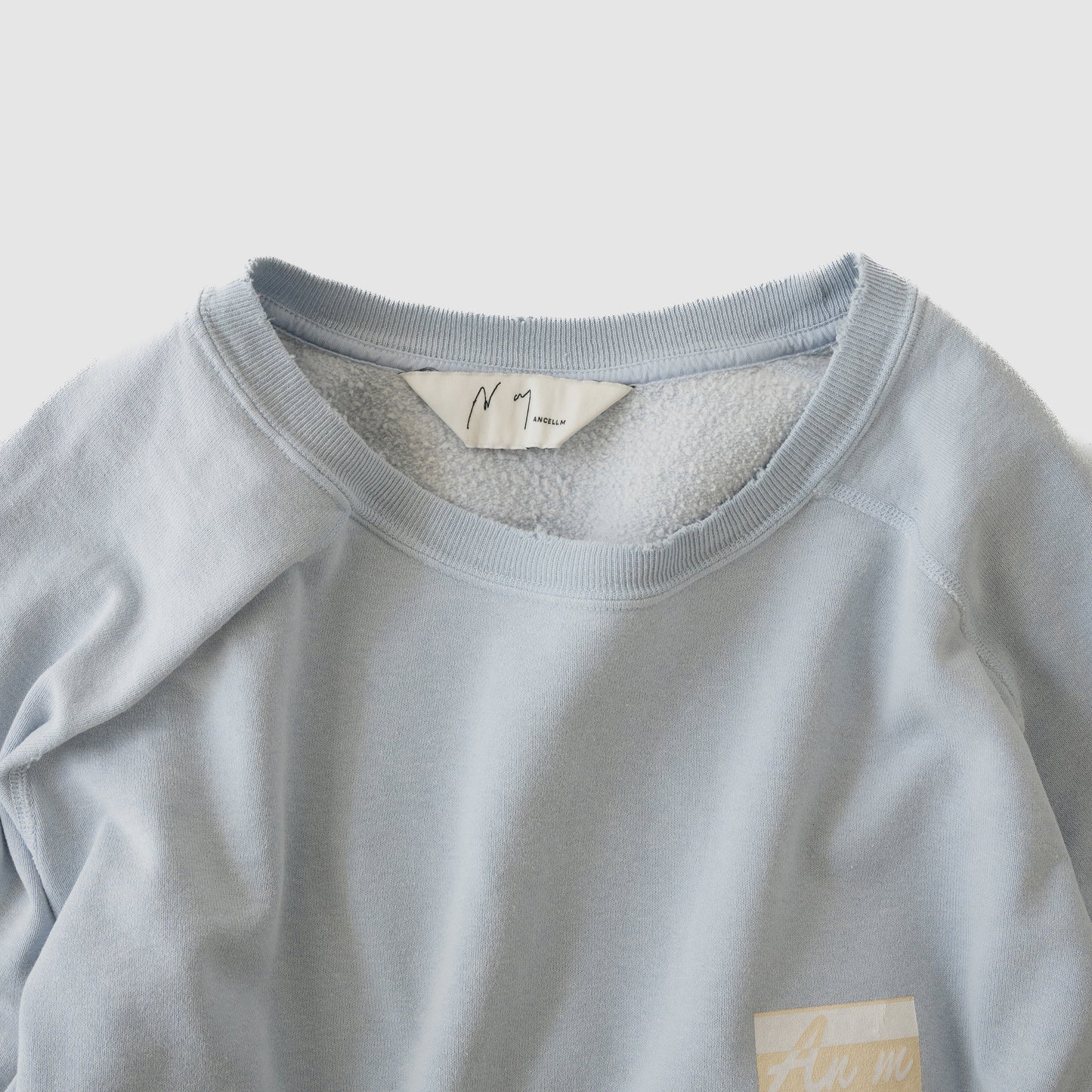 ANCELLM / LIGHT LOOP SWEAT SHIRT "SAX"