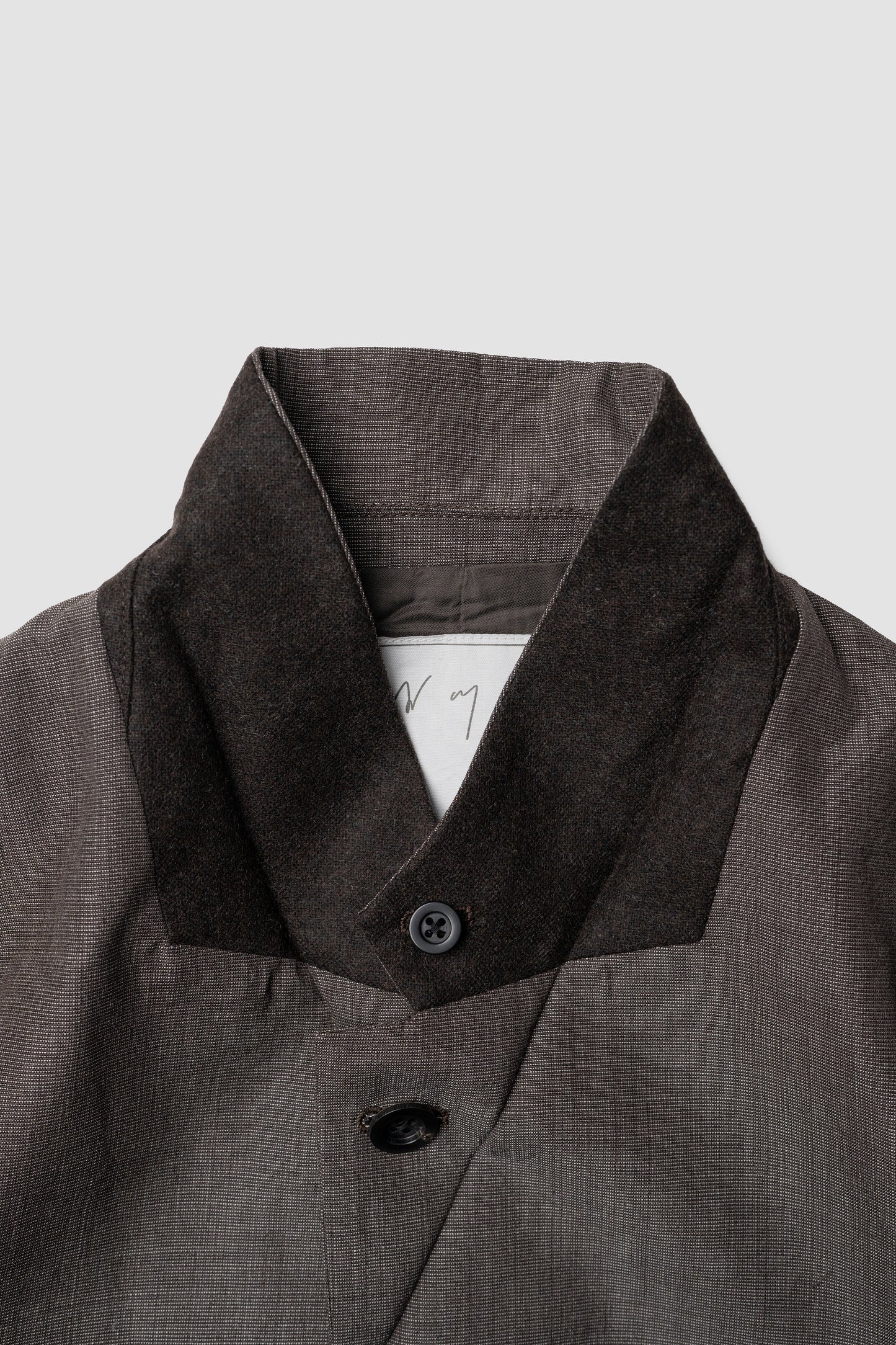 ANCELLM / LAYERED TAILORED JACKET "BROWN"