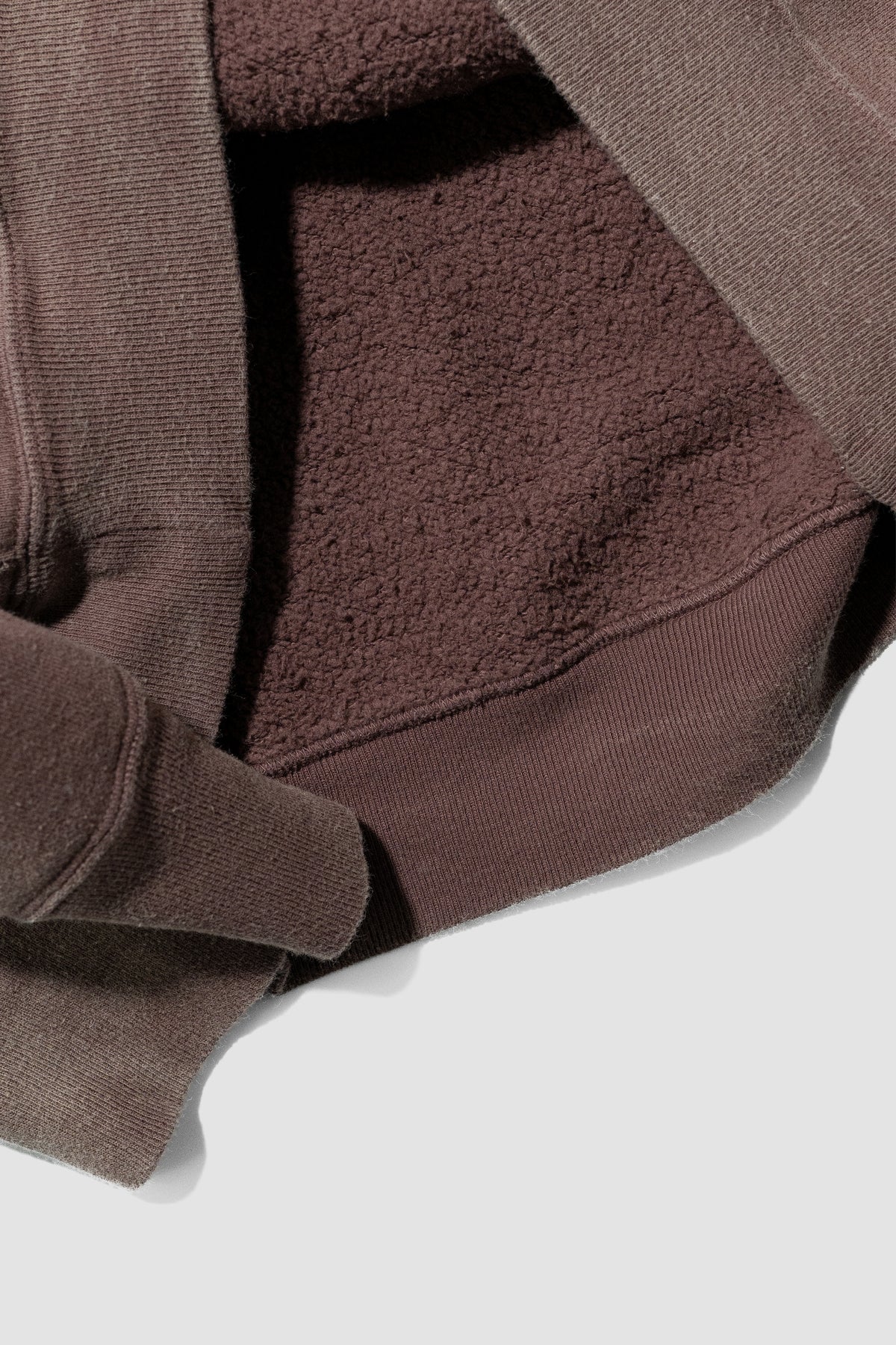 ANCELLM / FLEECE-LINED SWEAT HOODIE "MARRON"