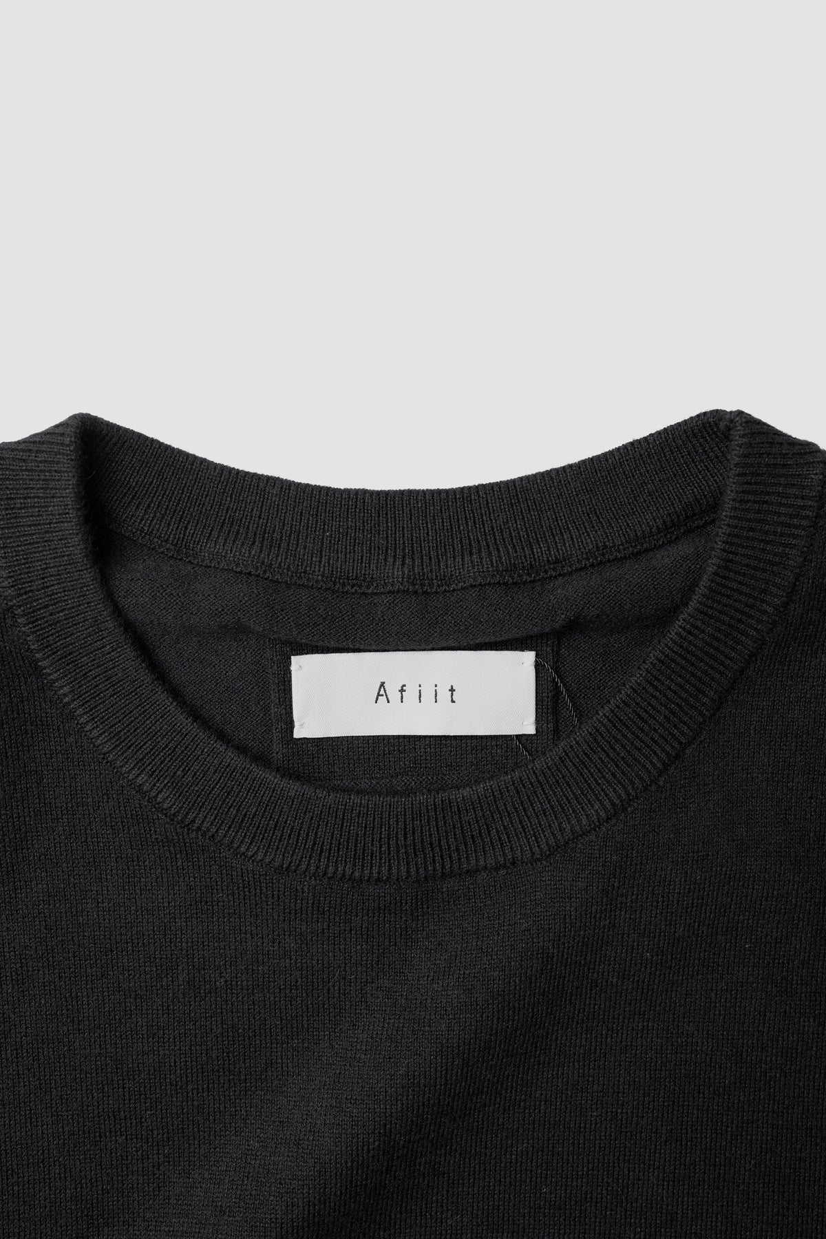Afiit / COTTON CASHMERE LS  "BLACK"