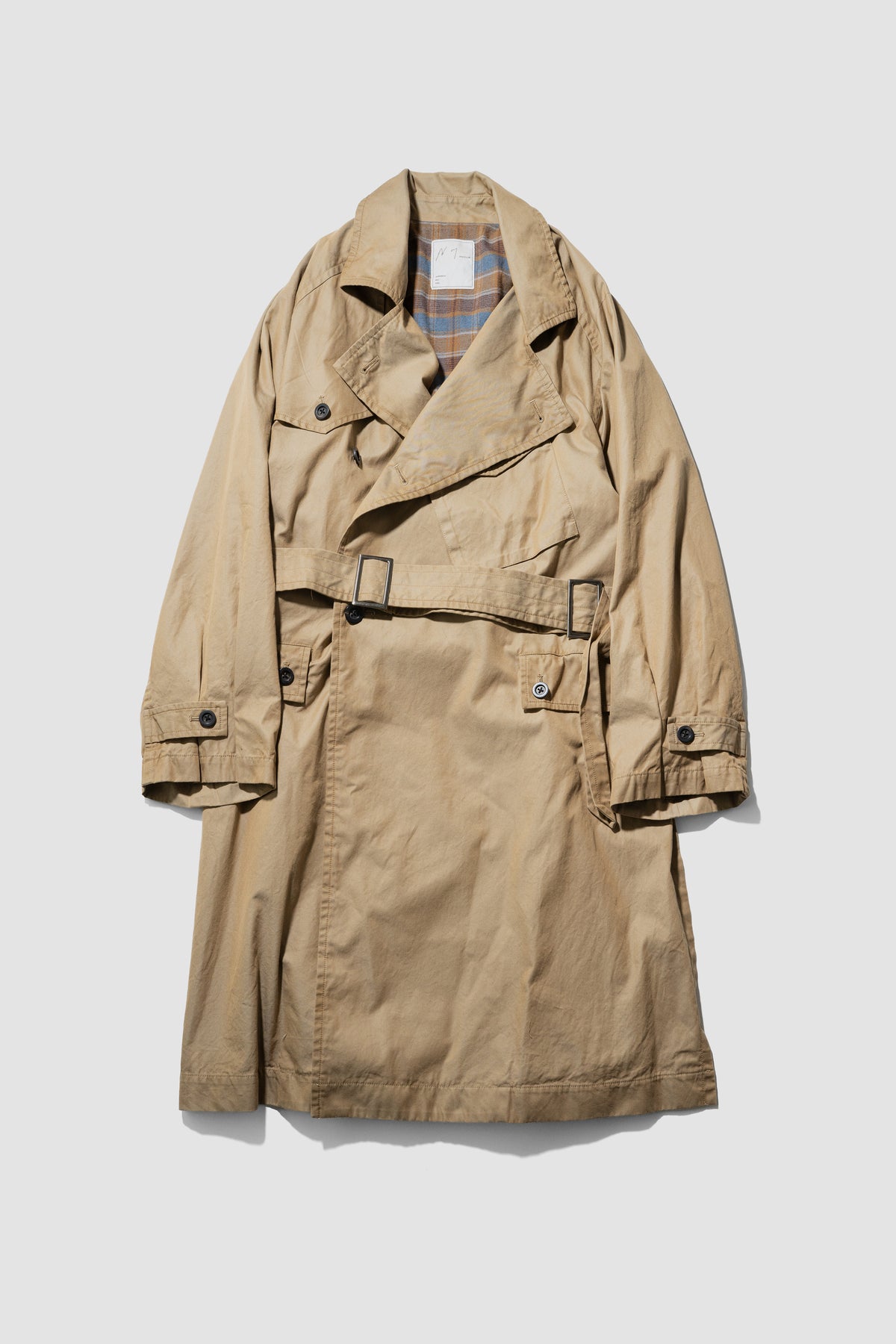 ANCELLM / AGING COTTON M.C COAT "BEIGE"