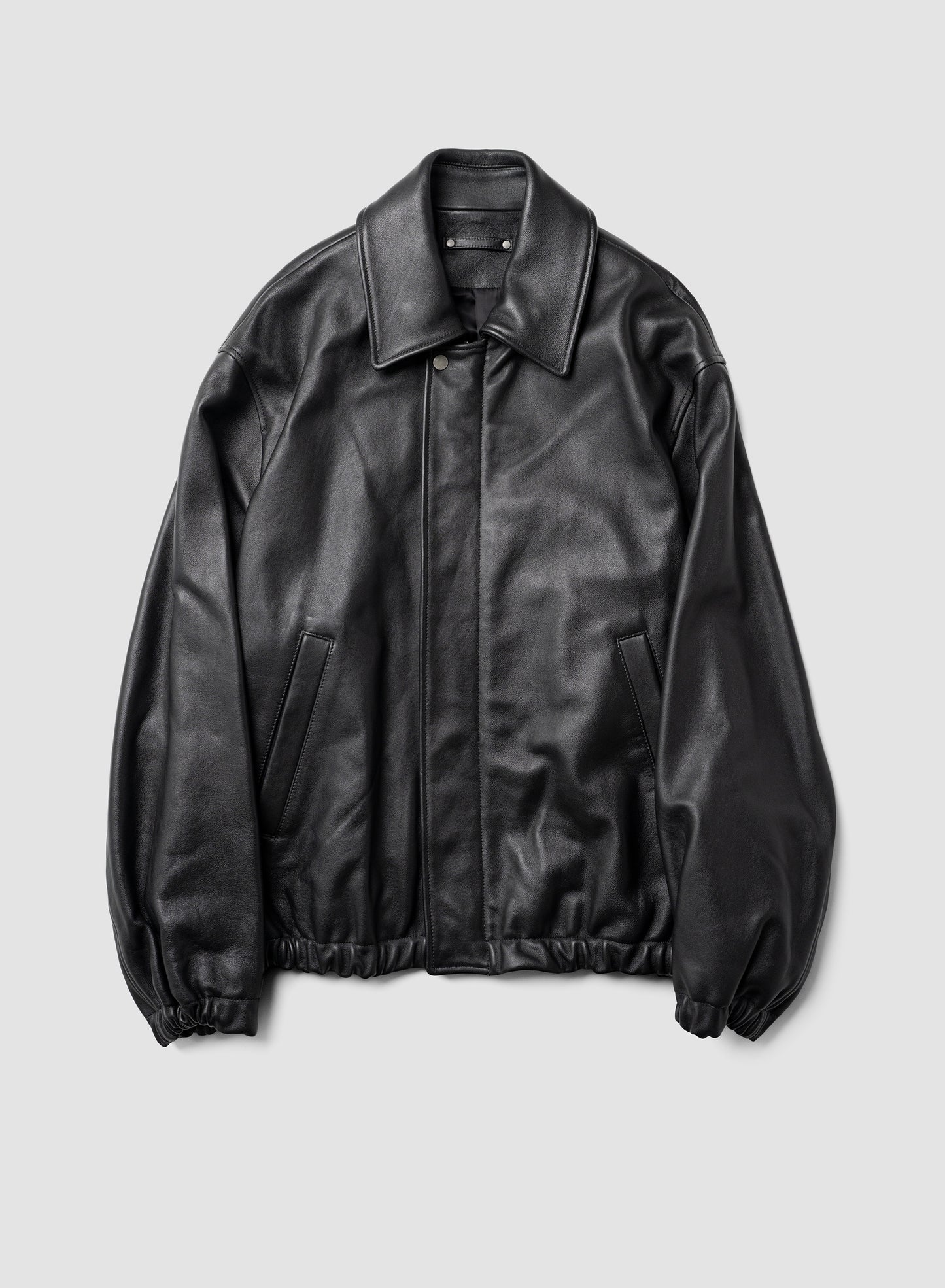 ssstein/ SHEEP LEATHER ZIP SHORT JACKET "BLACK"