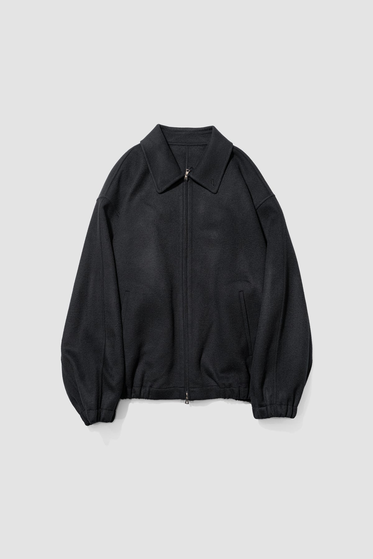 ssstein/ W/CA DOUBLE FACE CLOTH ZIP JACKET "BLACK"