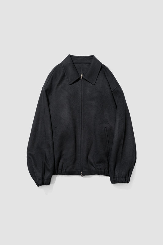 ssstein/ W/CA DOUBLE FACE CLOTH ZIP JACKET "BLACK"