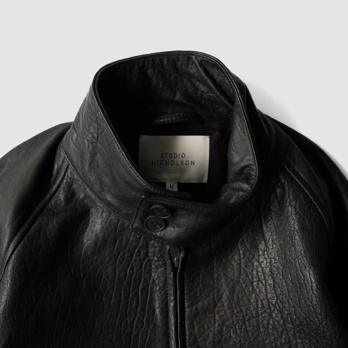 STUDIO NICHOLSON/ OVER LEATHER JACKET "BLACK"