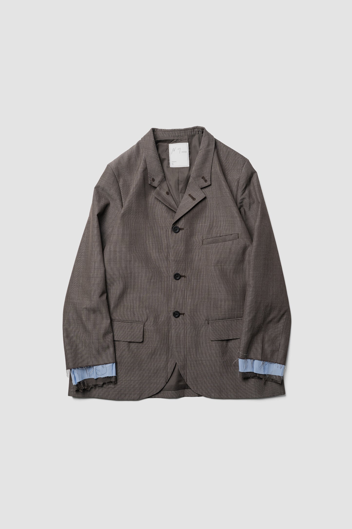 ANCELLM / LAYERED TAILORED JACKET "BROWN"