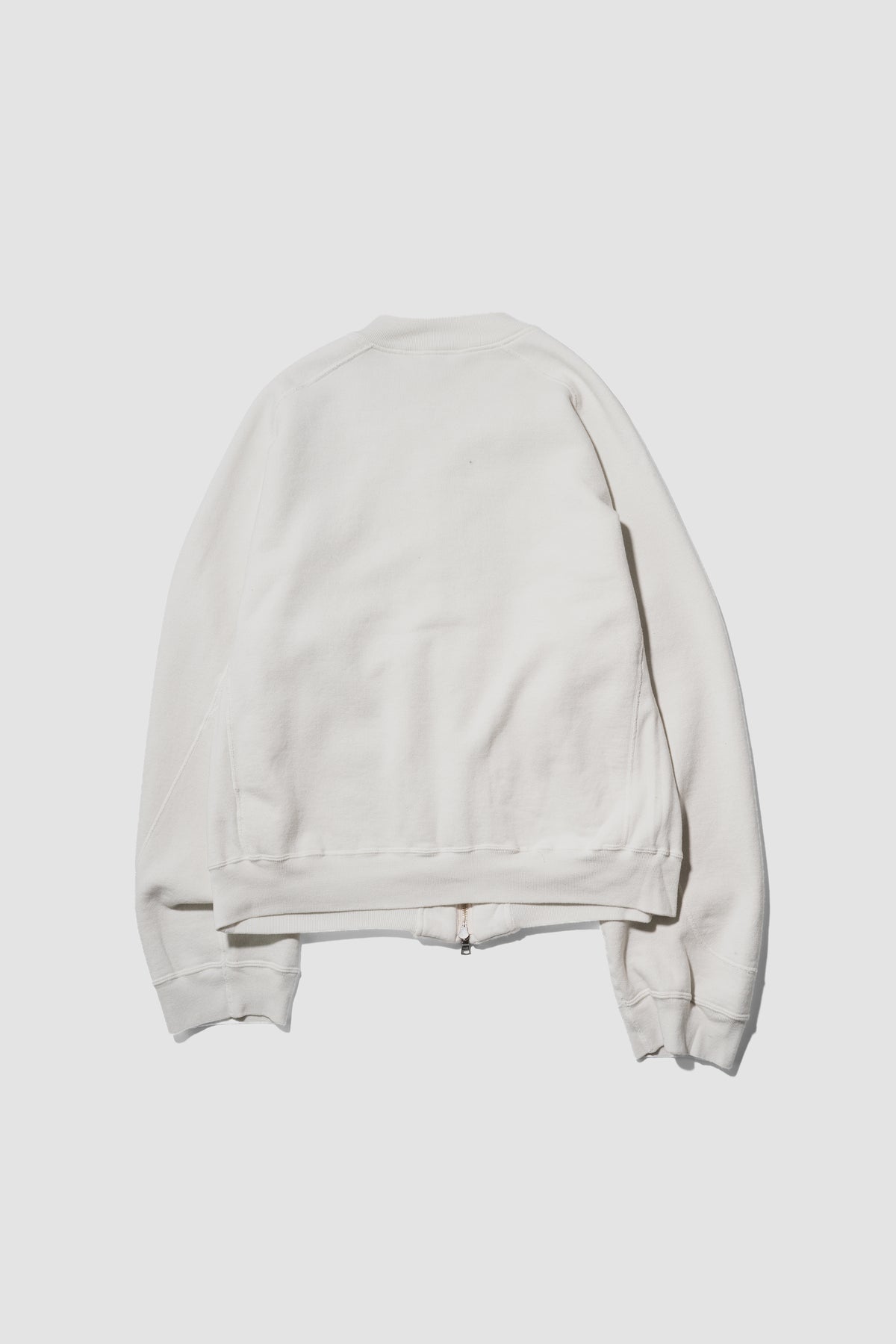ANCELLM / FLEECE-LINED SWEAT VERSITY SHIRT "WHITE"