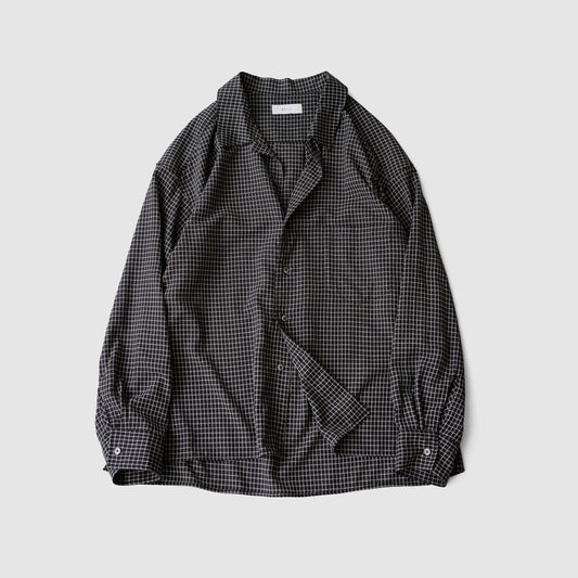 Afiit / RAYON CHECK SHIRT "BLACK"