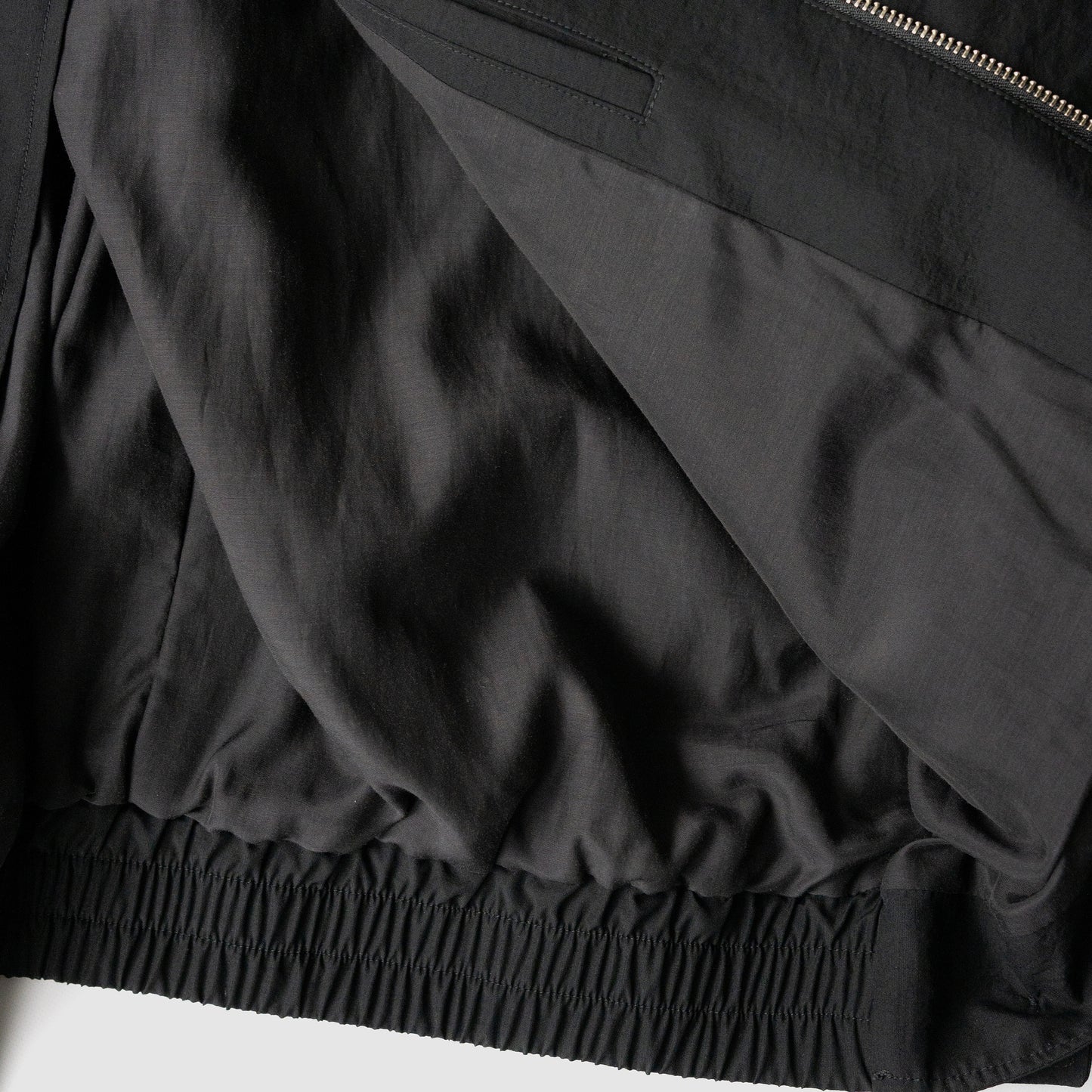 YOKE/ Wool Nylon Flight Jacket "BLACK"