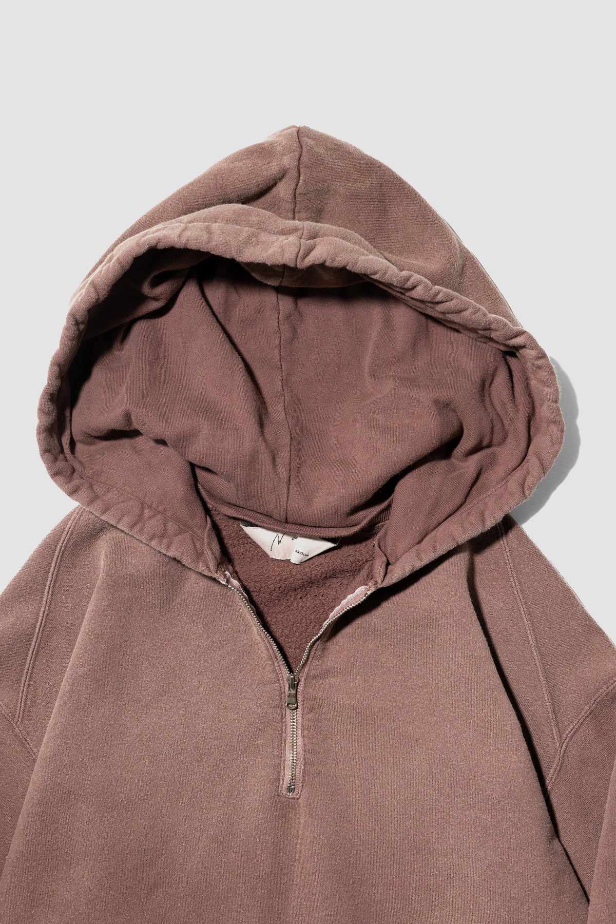 ANCELLM / FLEECE-LINED SWEAT HOODIE "MARRON"