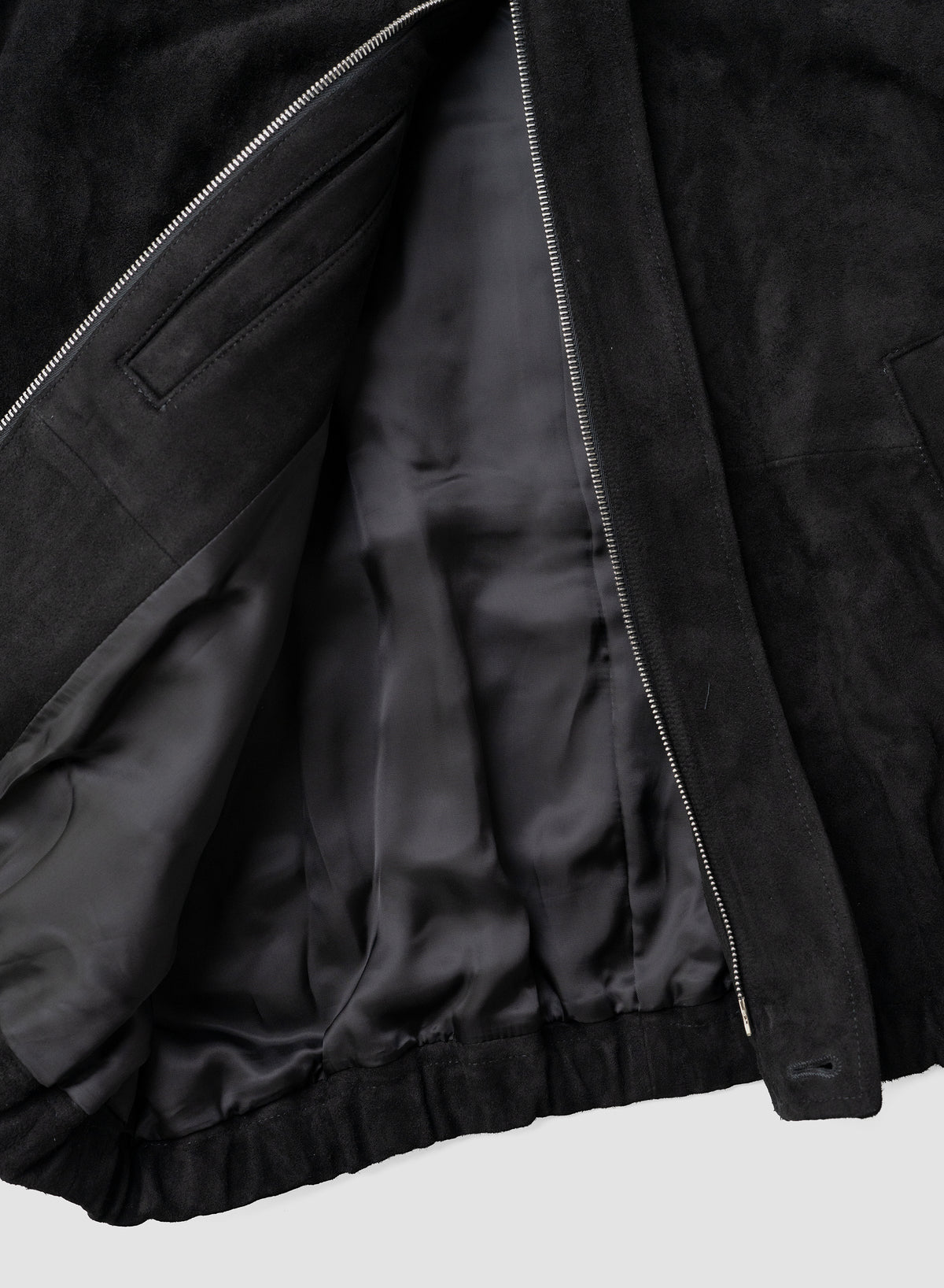 ssstein/ GOAT SUEDE ZIP JACKET "BLACK"