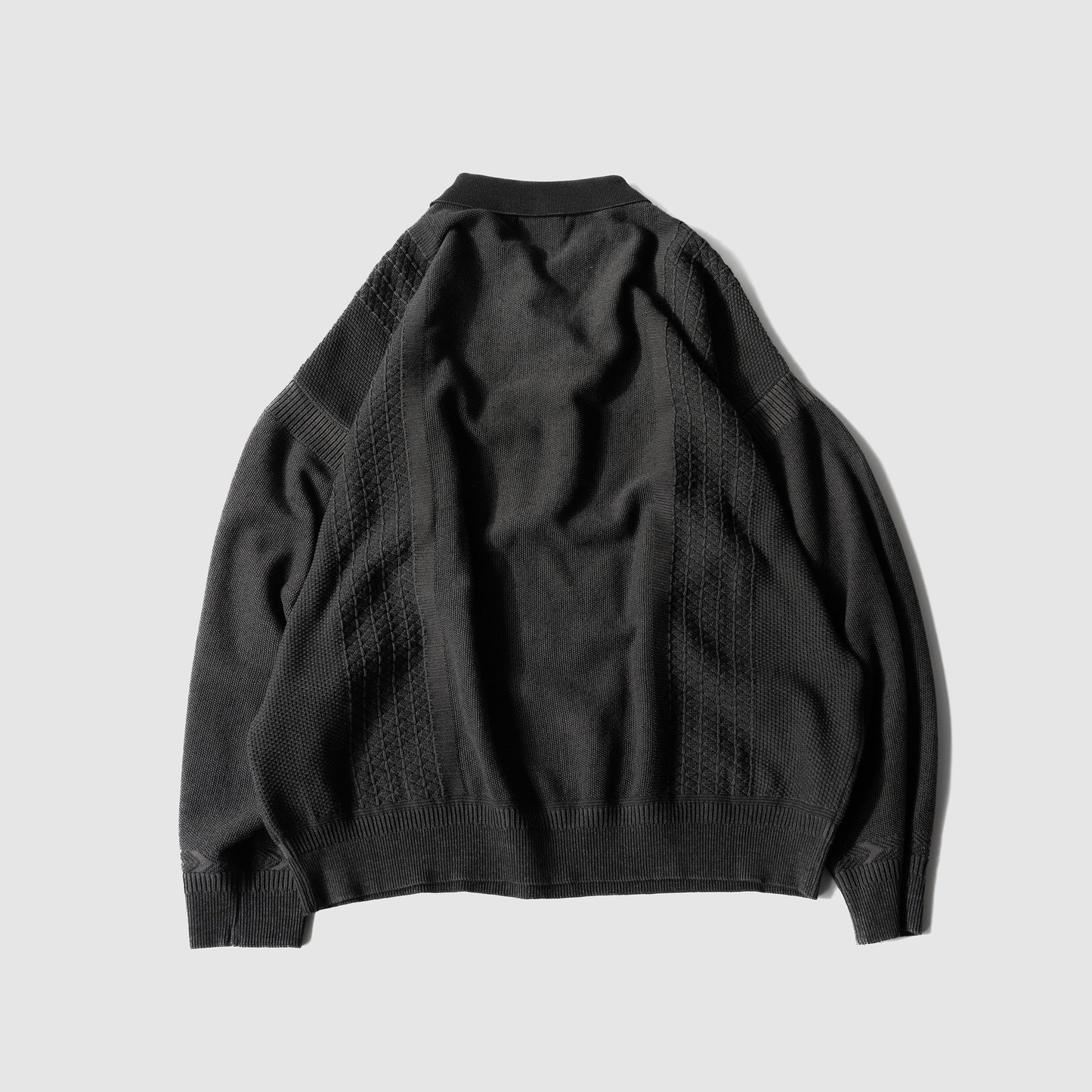 YASHIKI / Kanto Zip Polo "BLACK"