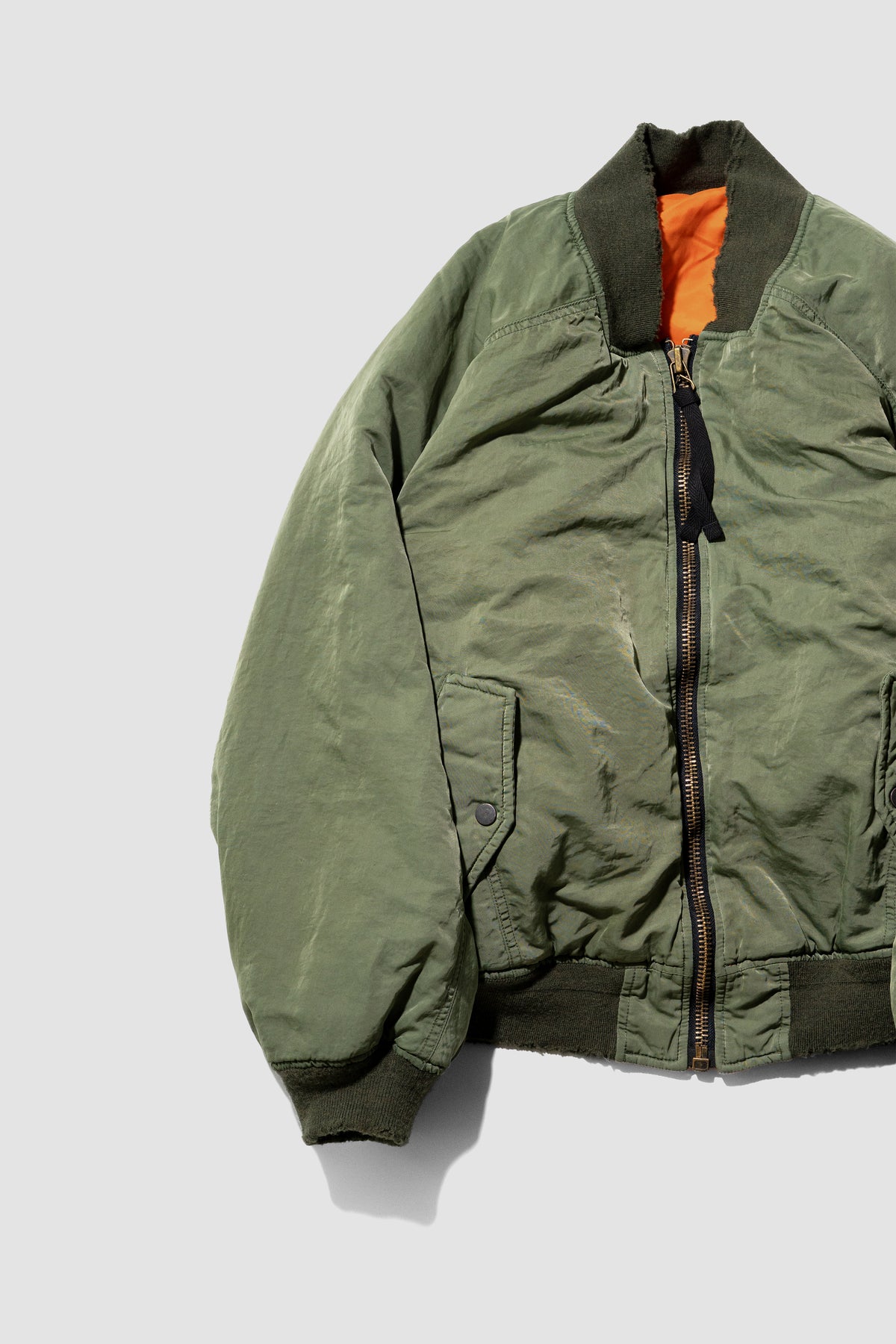 ANCELLM / AGING BOMBER JACKET "KHAKI"