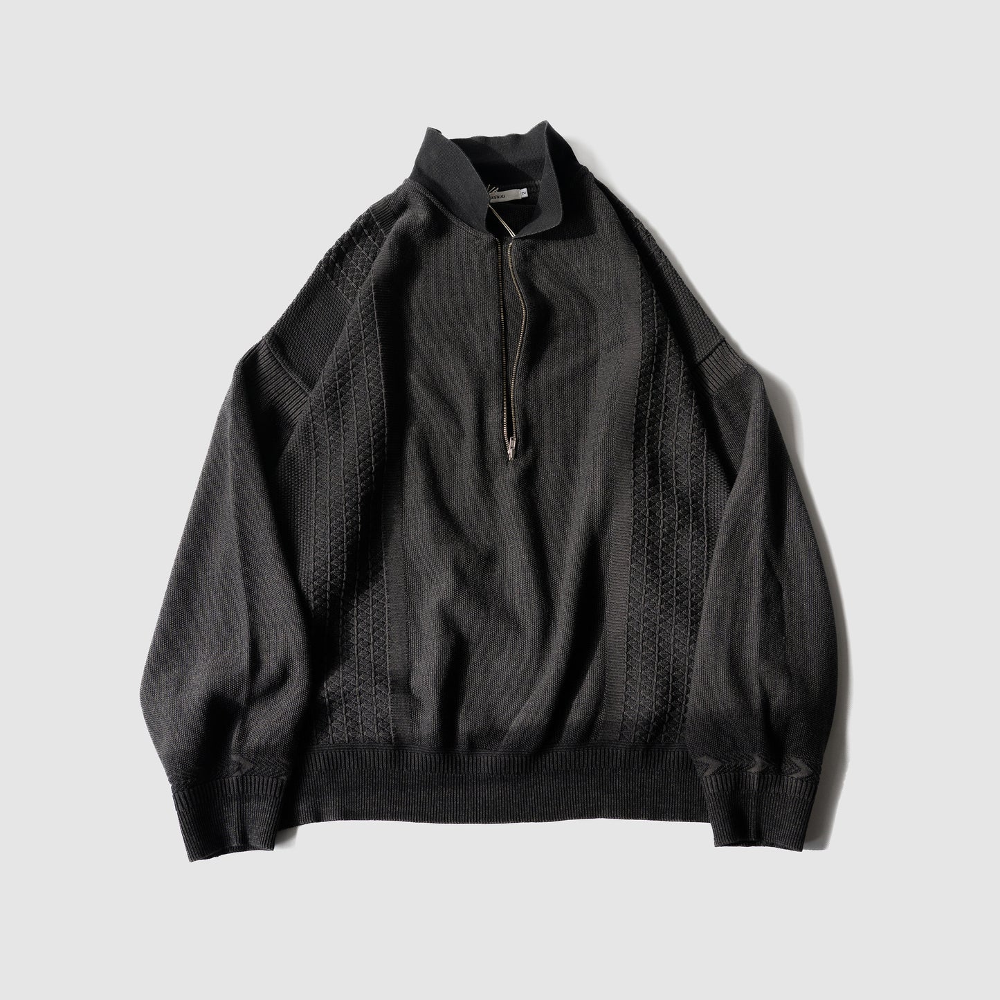 YASHIKI / Kanto Zip Polo "BLACK"