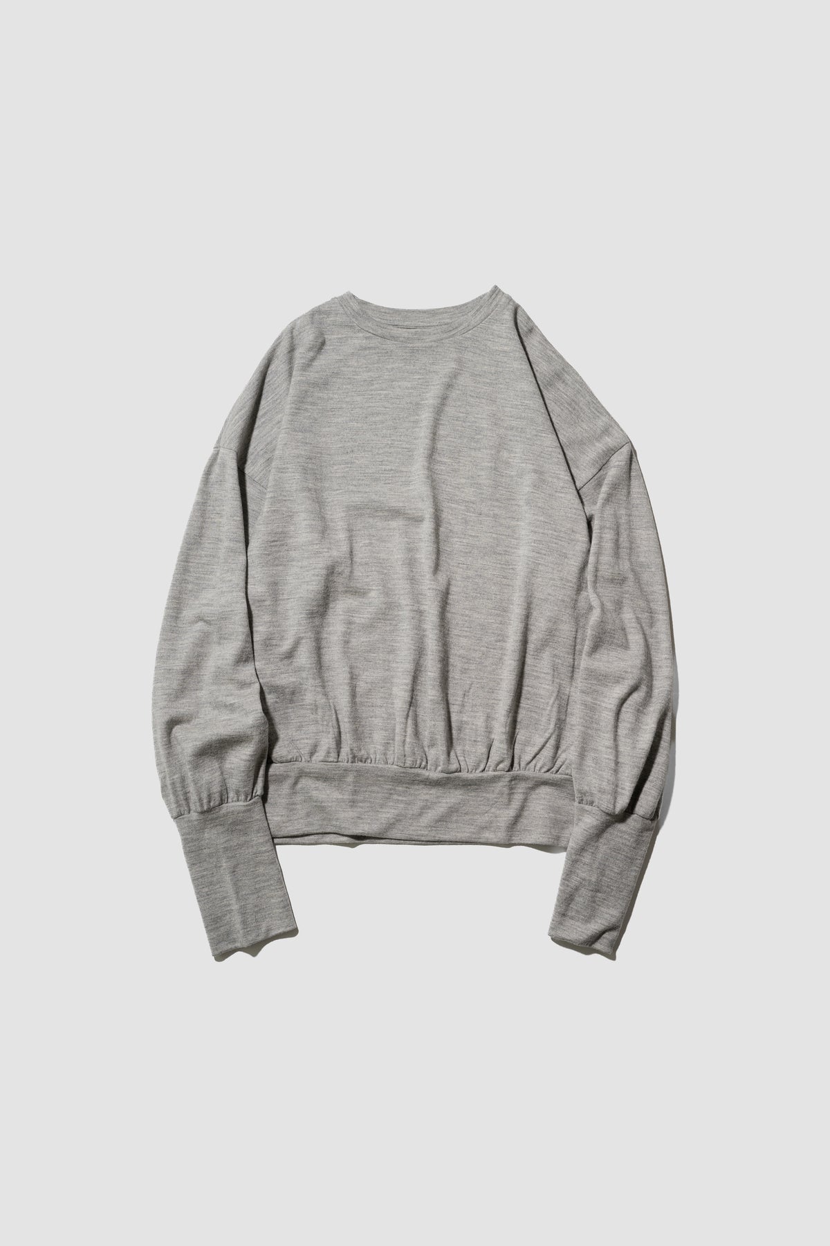 barbell object / wool bo top "gray"