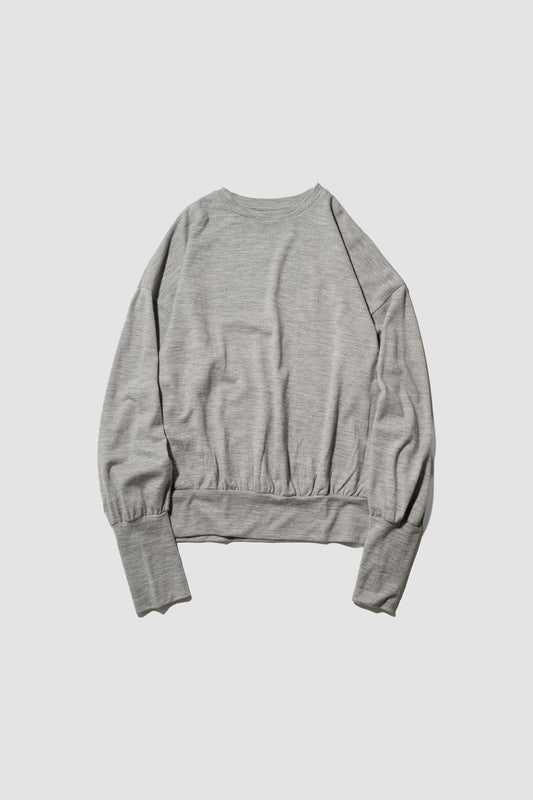 barbell object / wool bo top "gray"