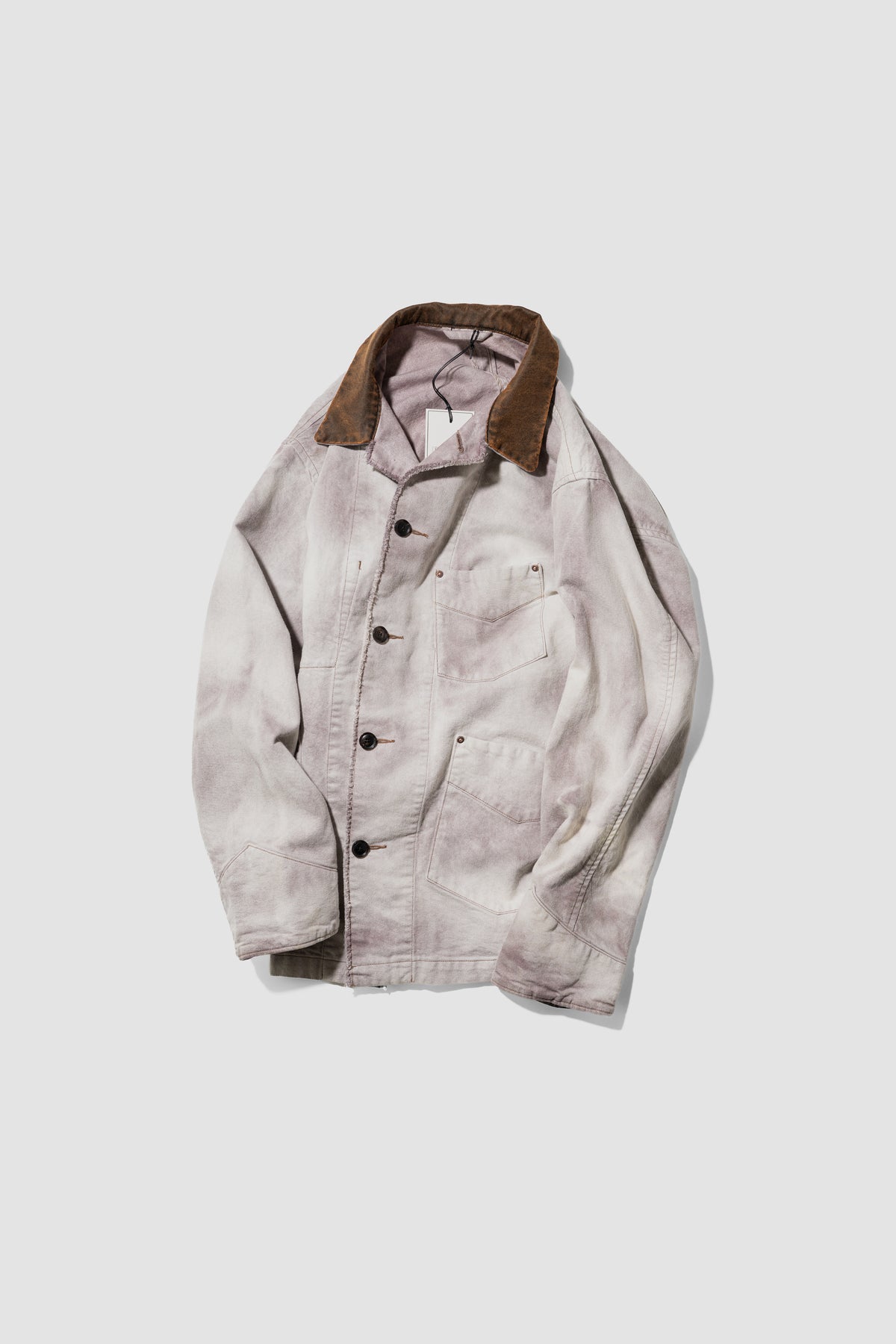 ANTHEM A/ HAND VINTAGE DYED SPARKLE DENIM JACKET "FOG PURPLE"