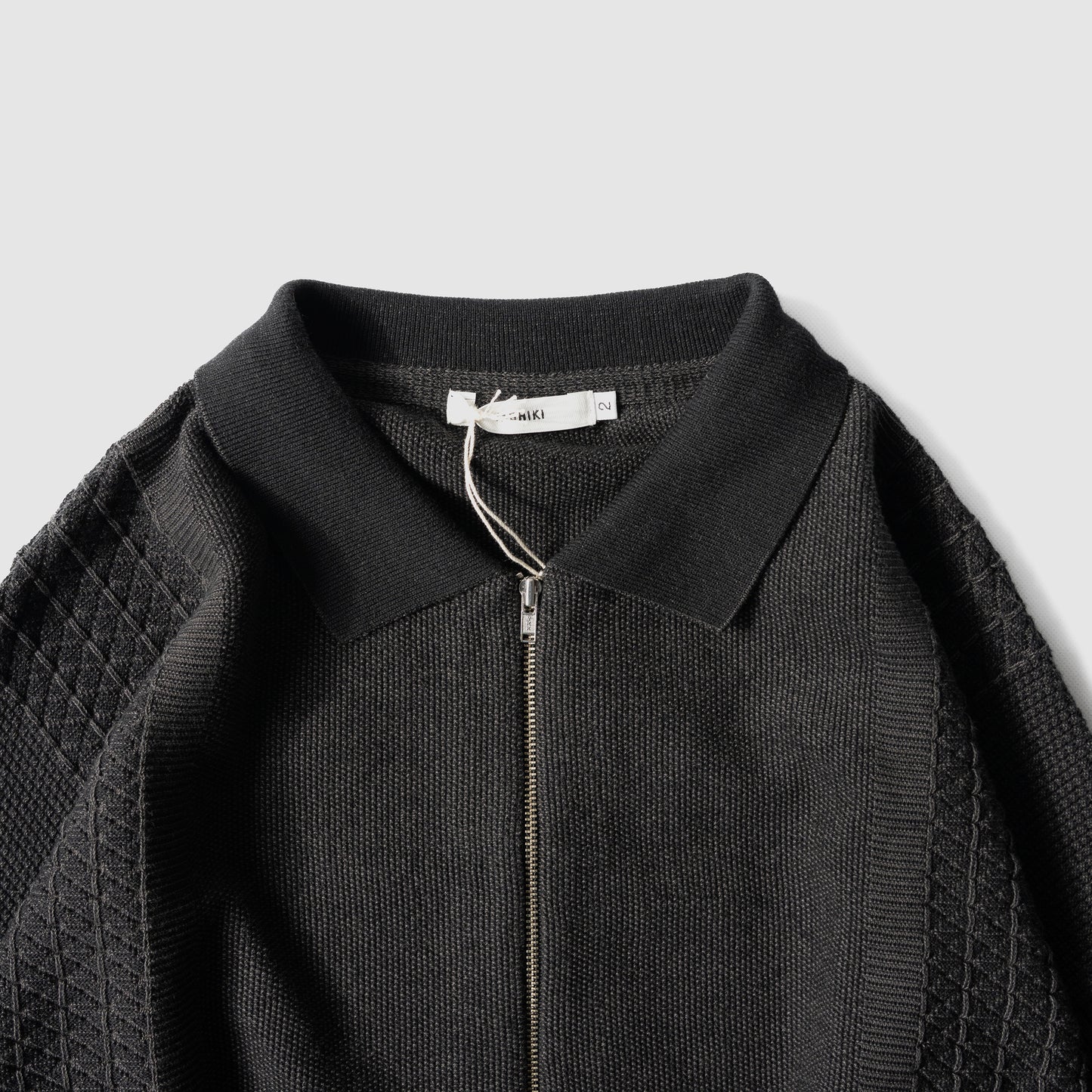 YASHIKI / Kanto Zip Polo "BLACK"